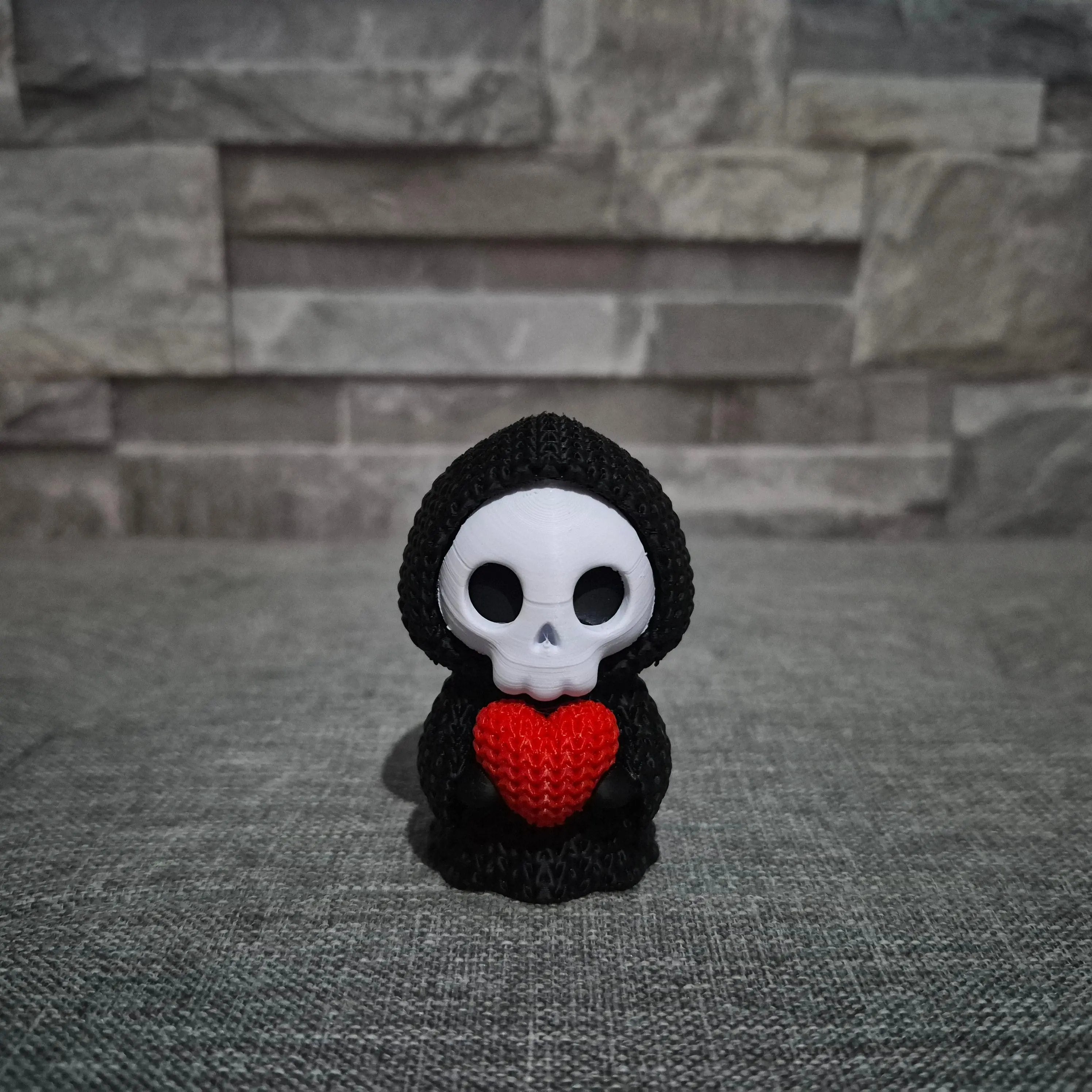 Décoration Squelette Cœur Tricot 3D – Figurine Halloween & Saint-Valentin | Bandji3D Bandji3D
