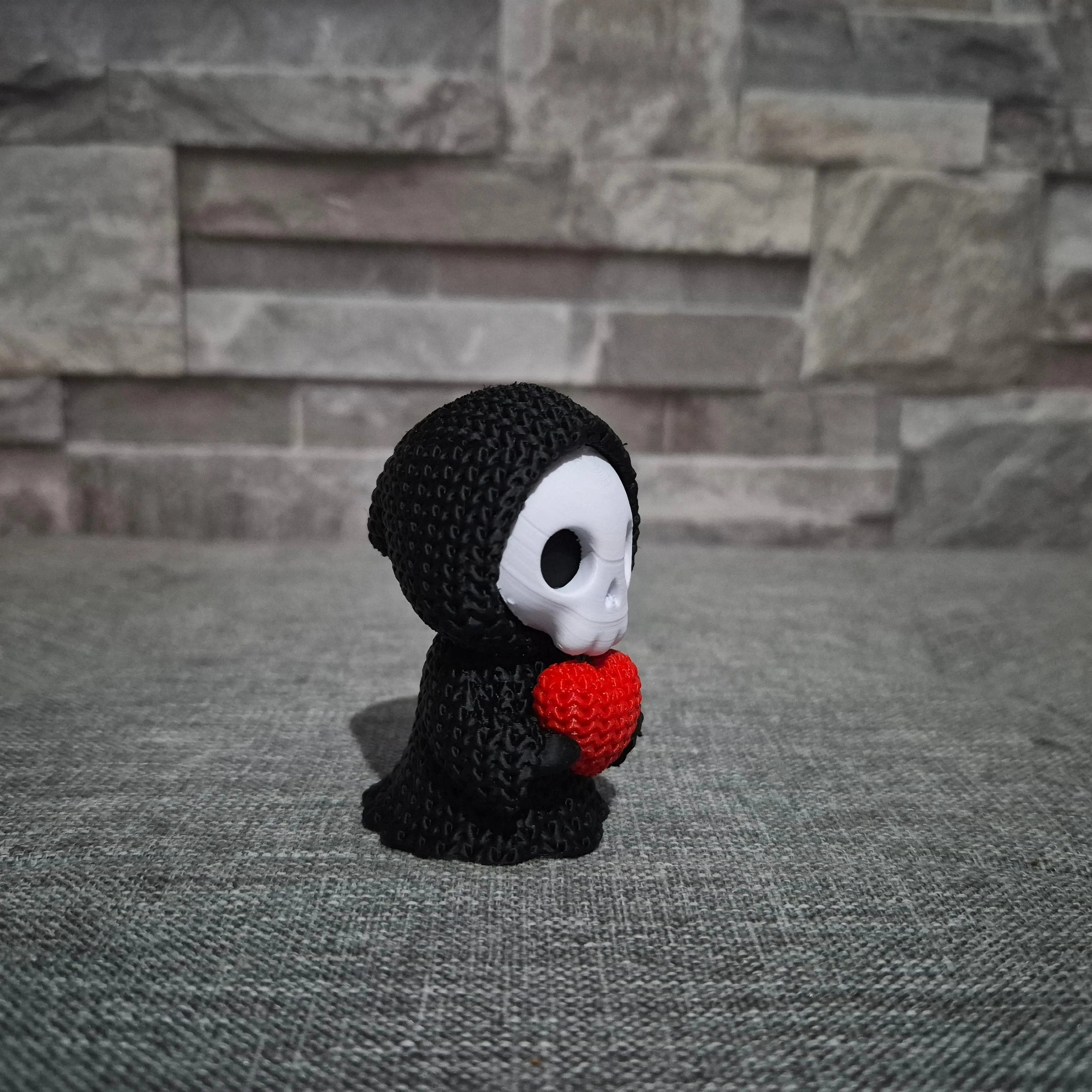 Décoration Squelette Cœur Tricot 3D – Figurine Halloween & Saint-Valentin | Bandji3D Bandji3D