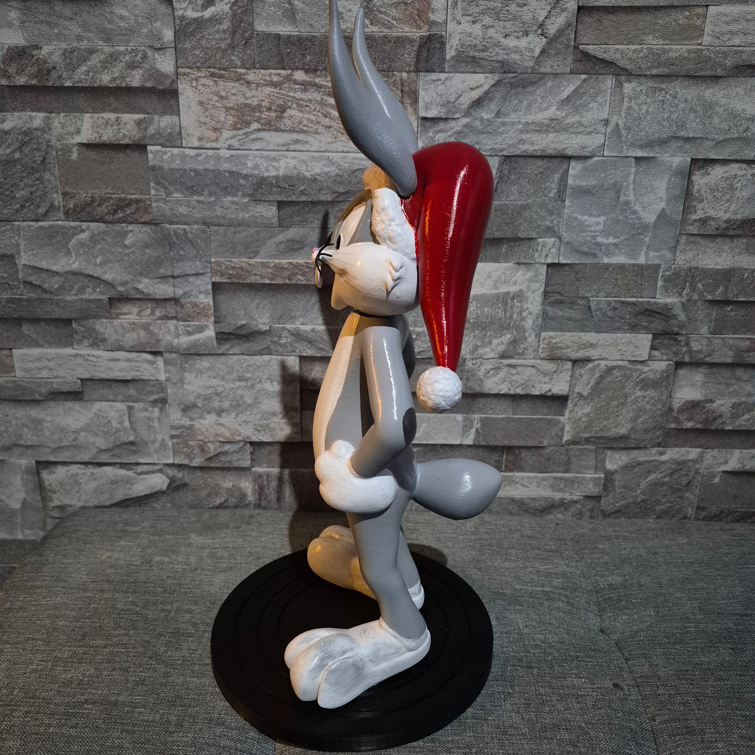 Figurine cartoon de Noël streetwear 3D personnalisable – Statue déco pop art 40 cm