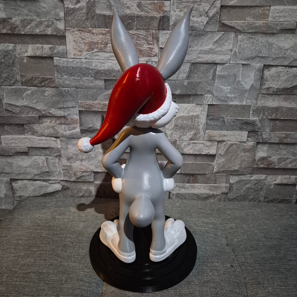 Figurine cartoon de Noël streetwear 3D personnalisable – Statue déco pop art 40 cm