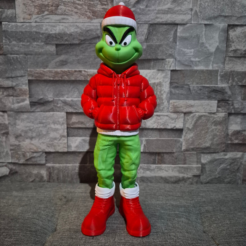 3D Grumpy Christmas Creature Streetwear Figurine – Customizable Cartoon Statue 30cm