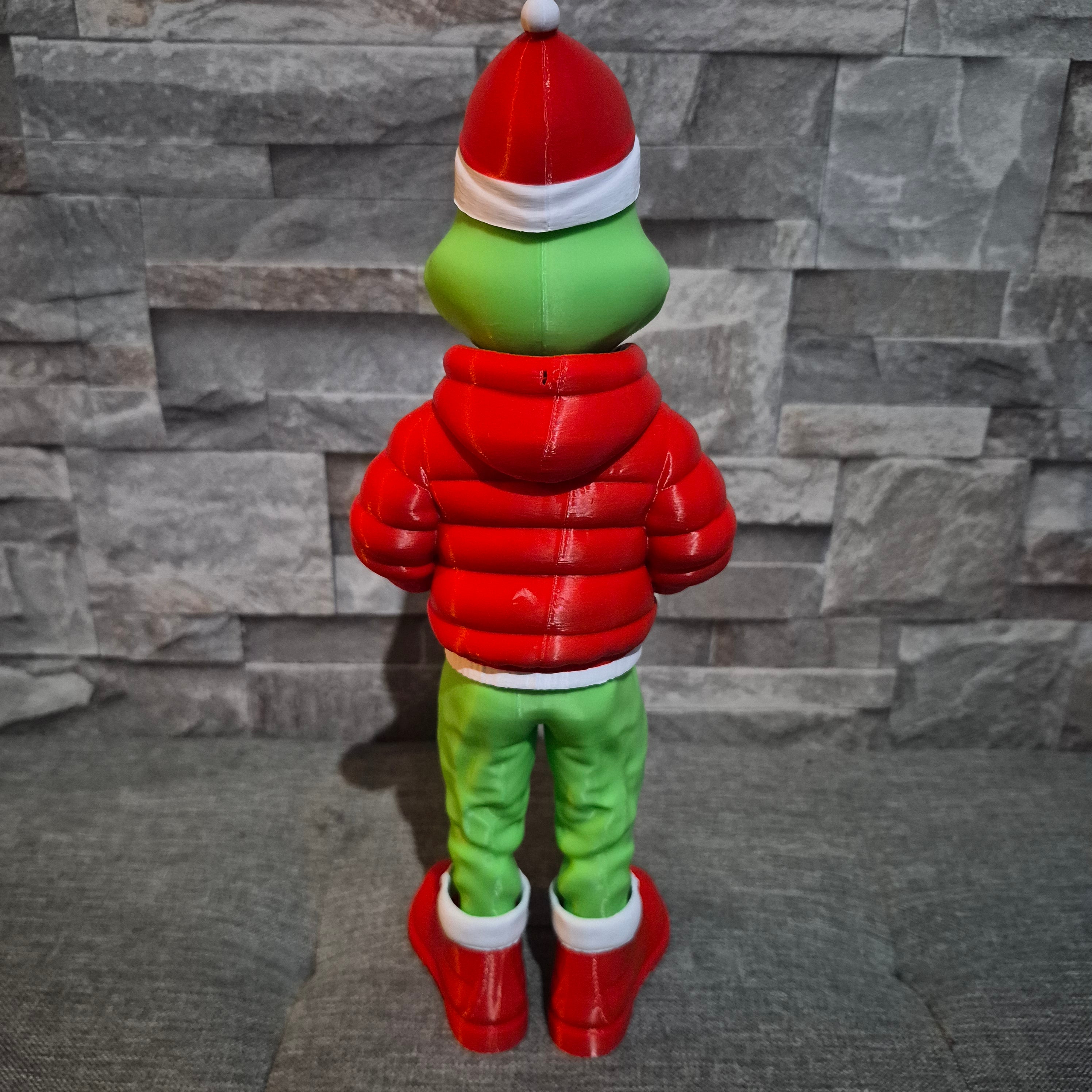 3D Grumpy Christmas Creature Streetwear Figurine – Customizable Cartoon Statue 30cm