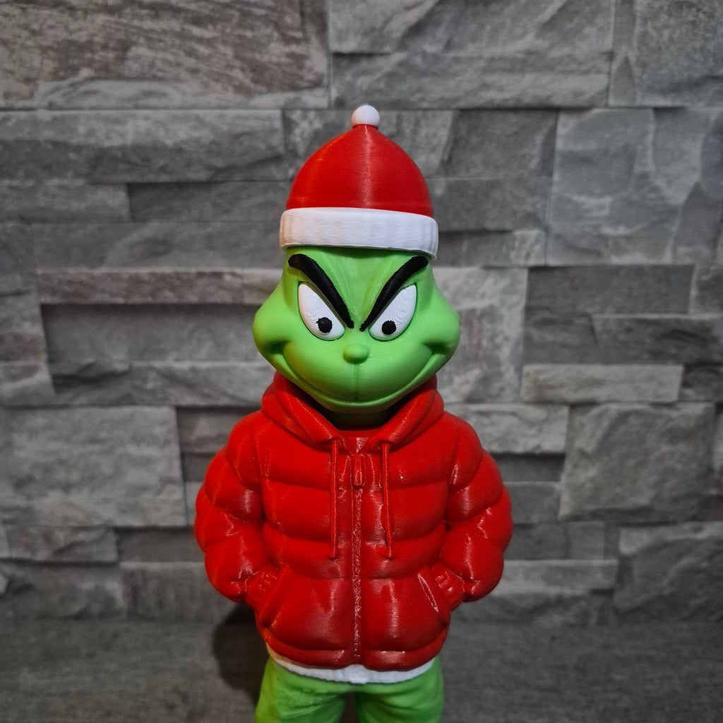 3D Grumpy Christmas Creature Streetwear Figurine – Customizable Cartoon Statue 30cm