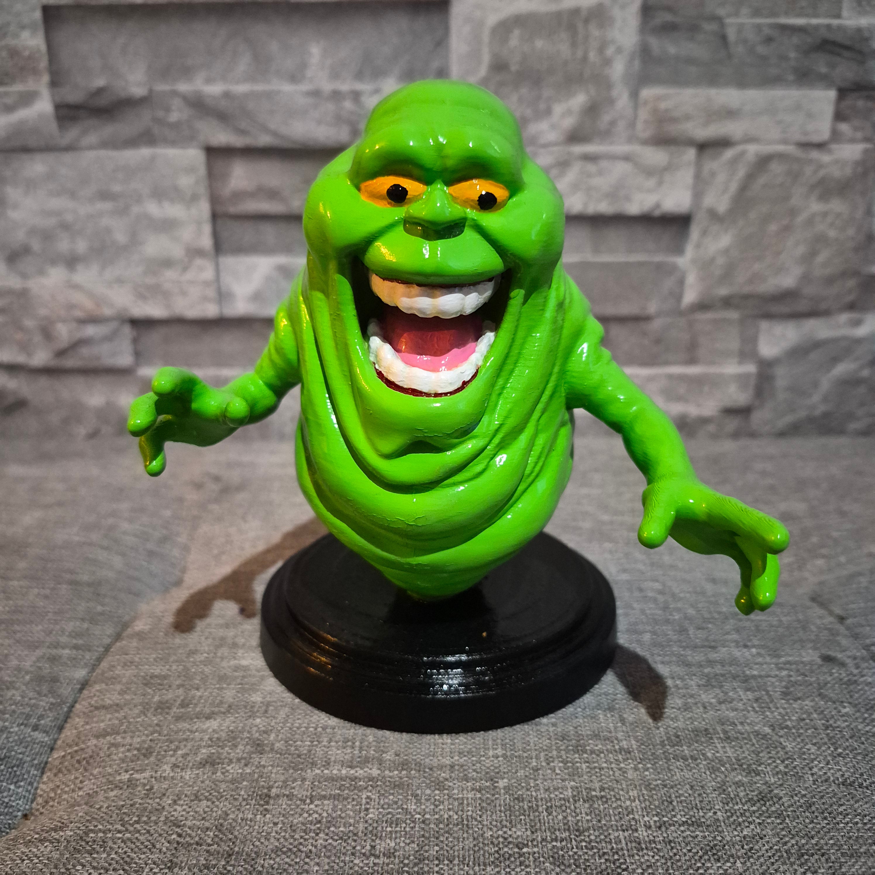 Figurine fantôme cartoon 3D peinte à la main – Déco geek verte 15 cm / 24 cm