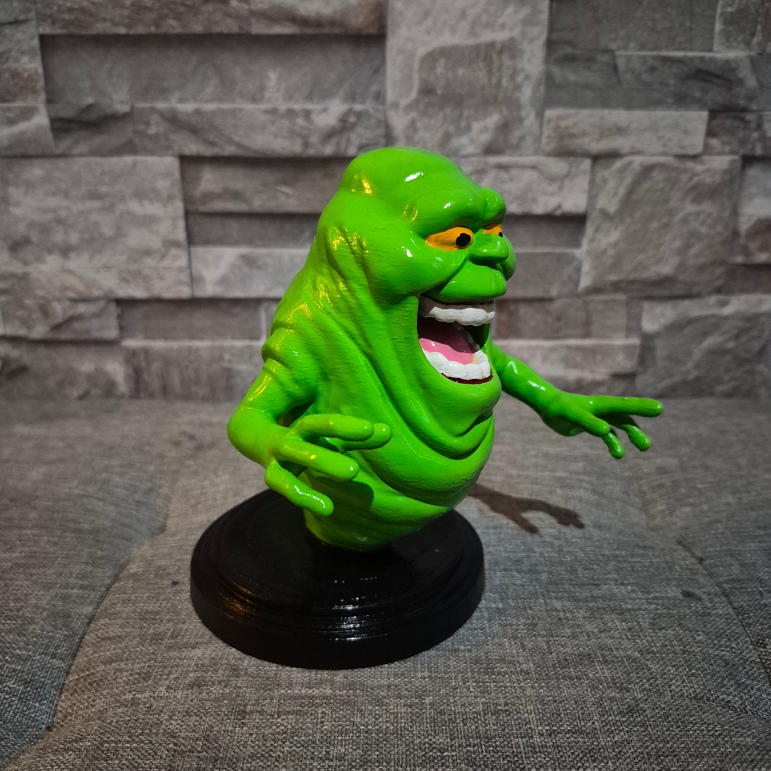Figurine fantôme cartoon 3D peinte à la main – Déco geek verte 15 cm / 24 cm