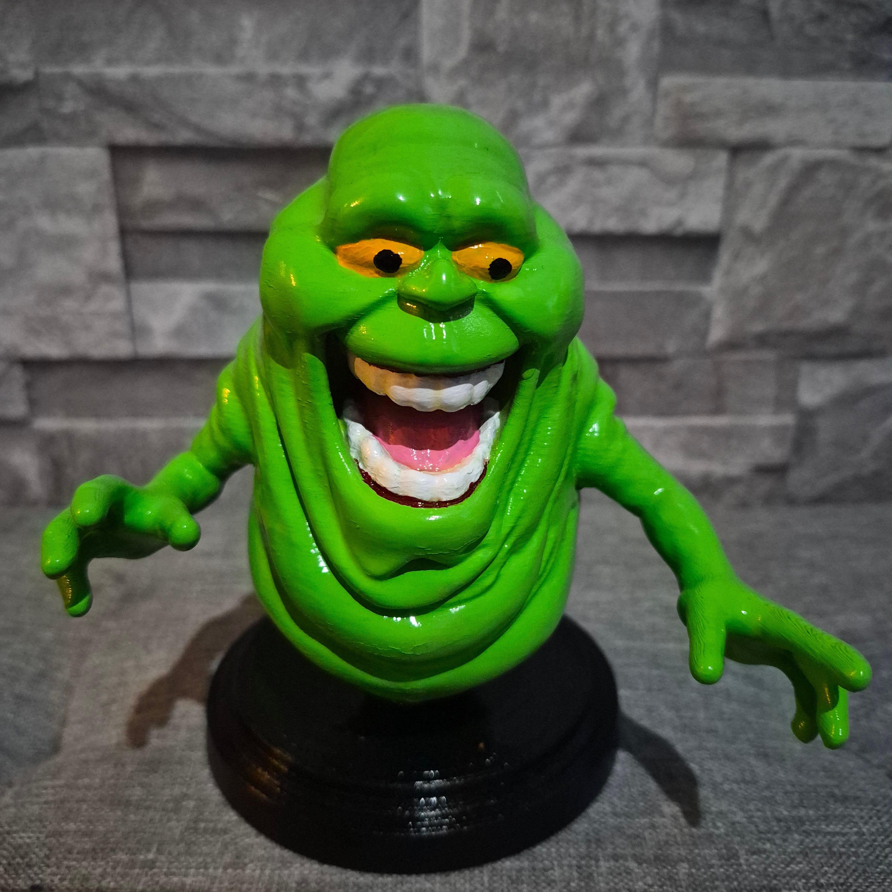 Figurine fantôme cartoon 3D peinte à la main – Déco geek verte 15 cm / 24 cm