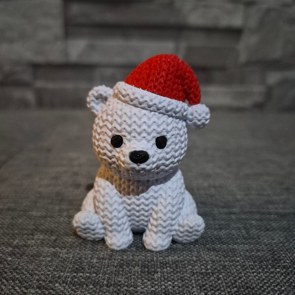 Ourson effet tricot – Décoration Hiver & Noël