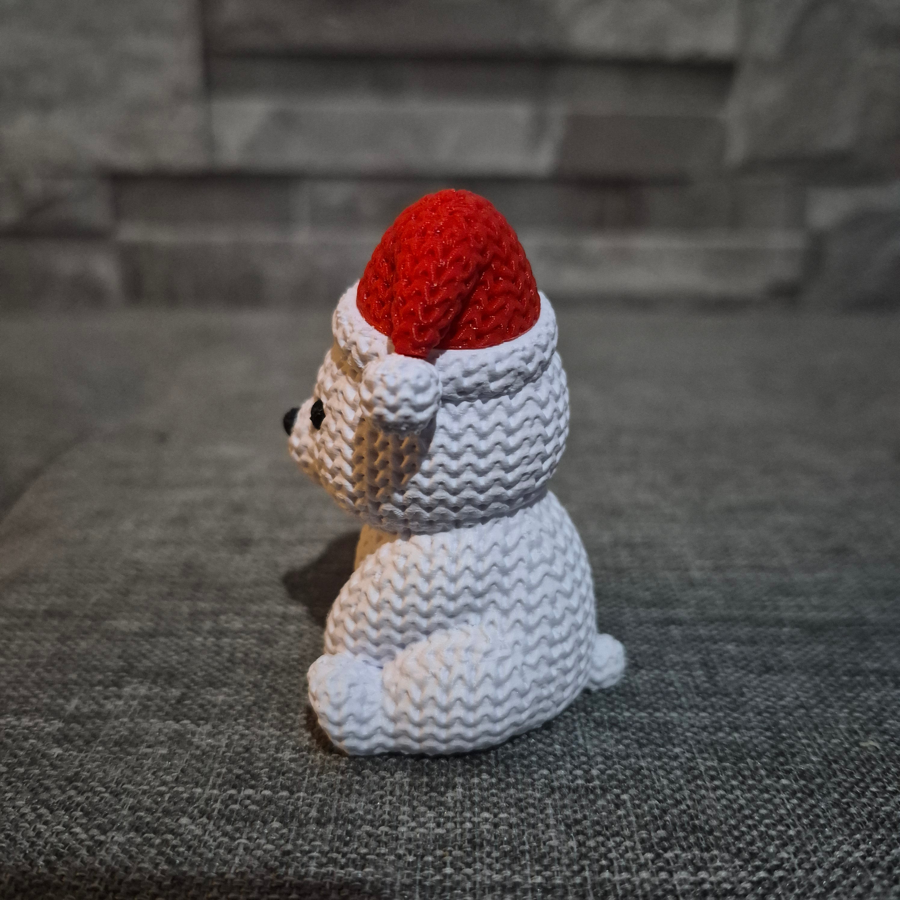 Ourson effet tricot – Décoration Hiver & Noël