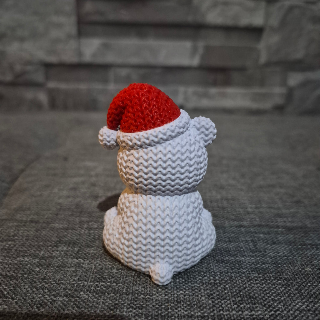 Ourson effet tricot – Décoration Hiver & Noël