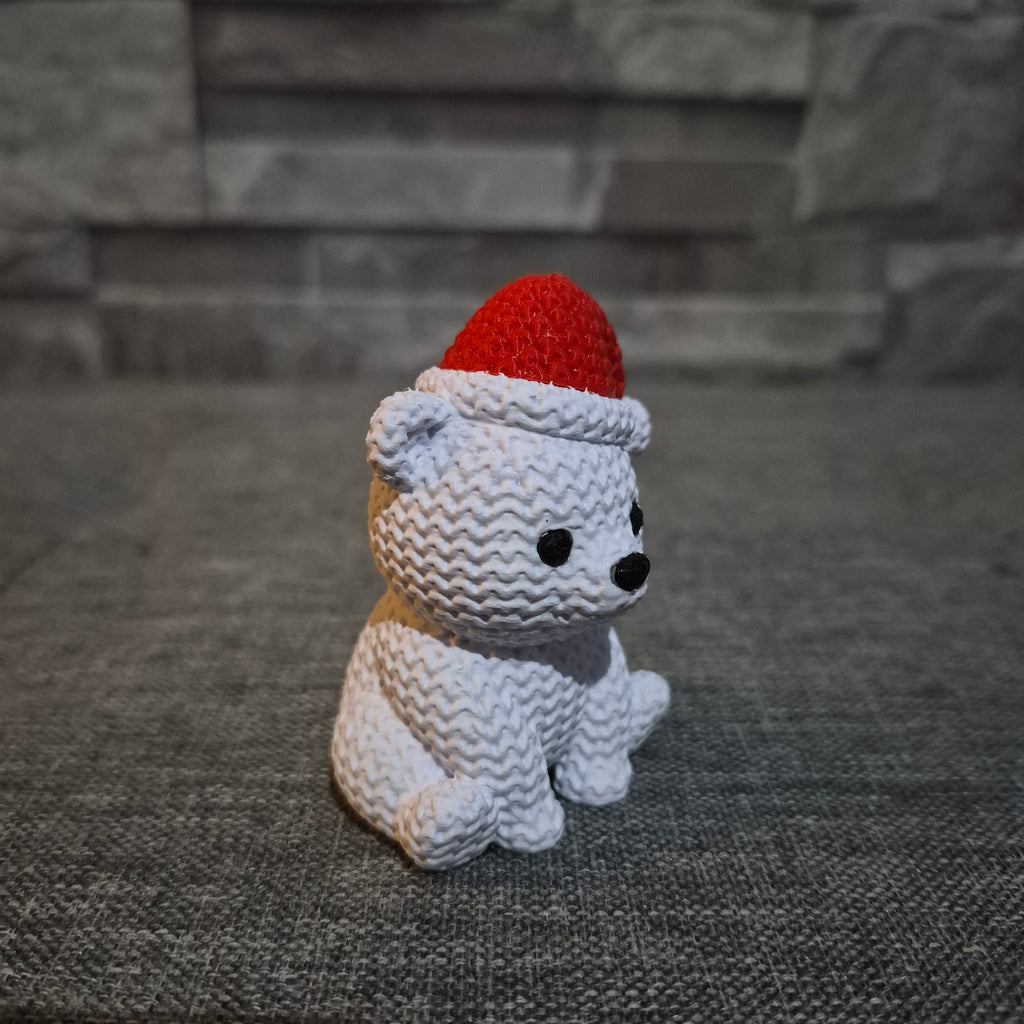 Ourson effet tricot – Décoration Hiver & Noël