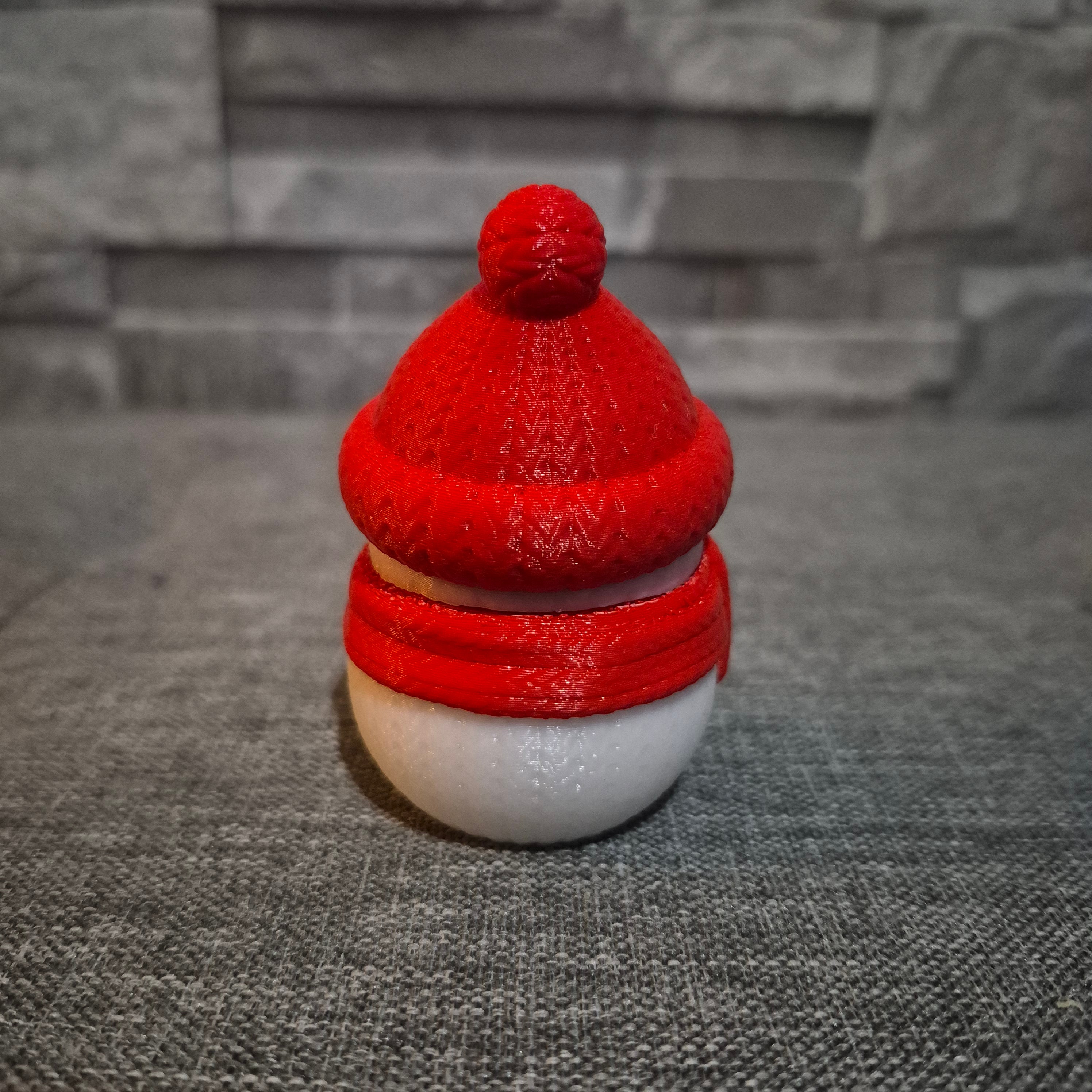 Bonhomme de Neige effet tricot – Décoration Hiver & Noël