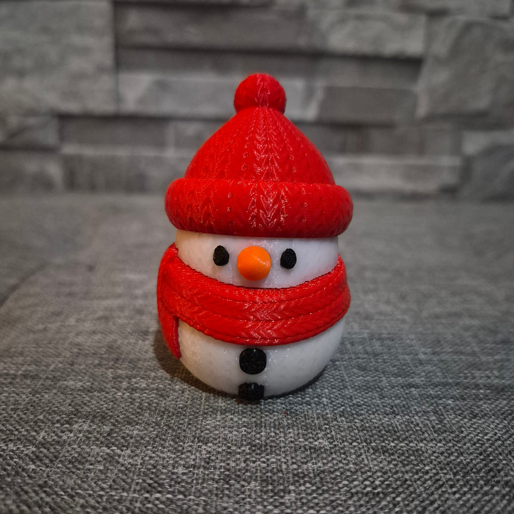 Bonhomme de Neige effet tricot – Décoration Hiver & Noël