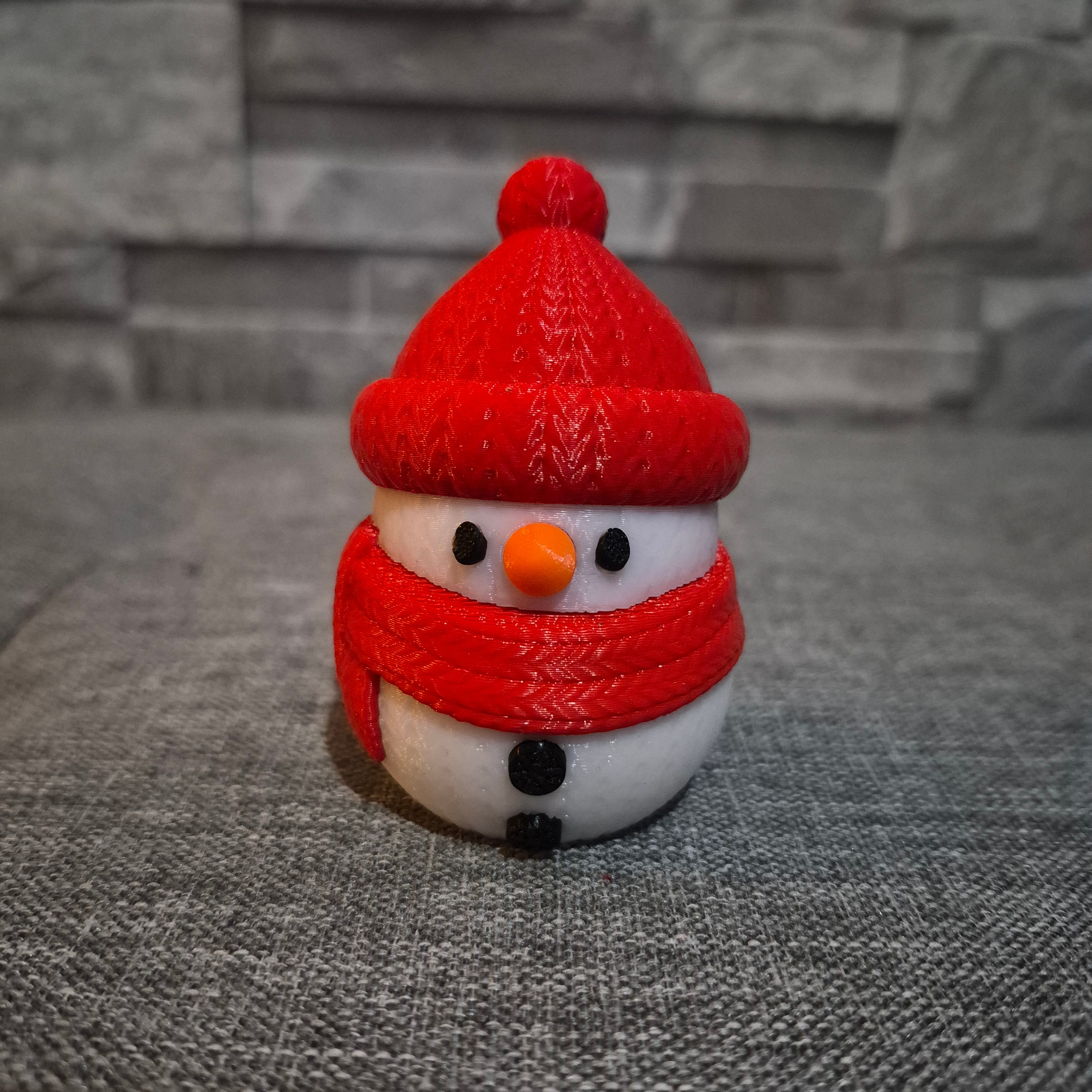 Bonhomme de Neige effet tricot – Décoration Hiver & Noël