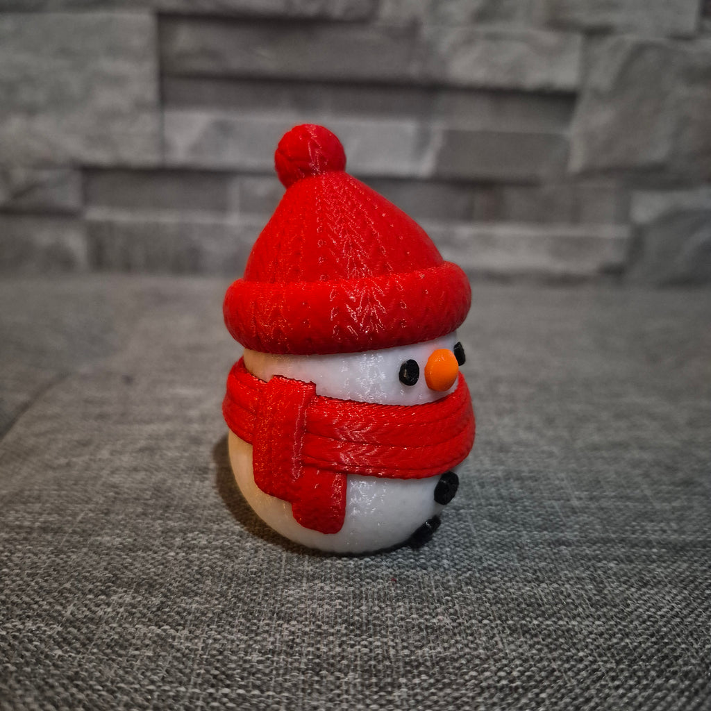 Bonhomme de Neige effet tricot – Décoration Hiver & Noël