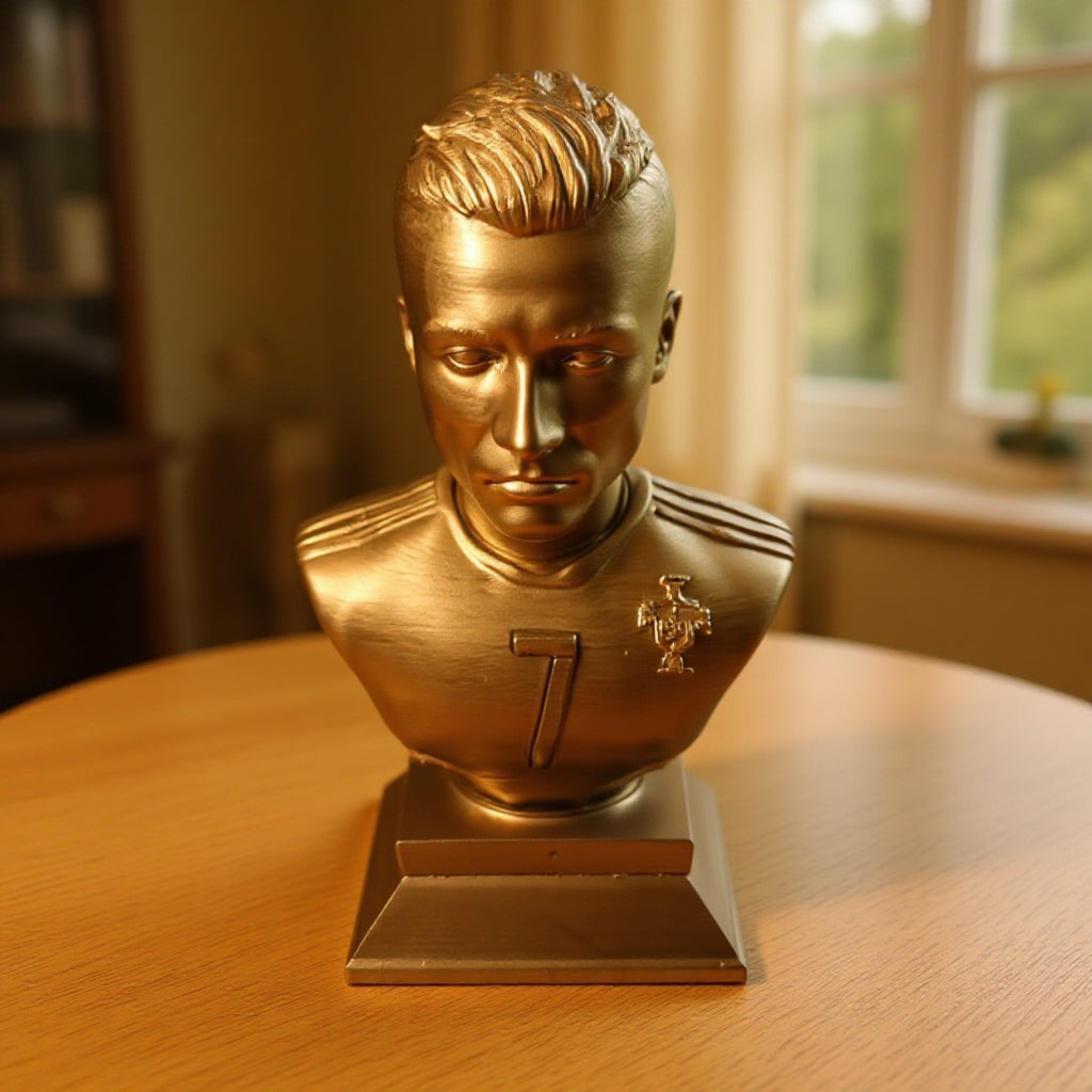 Buste 3D Football Moderne – Statue décorative style champion personnalisable