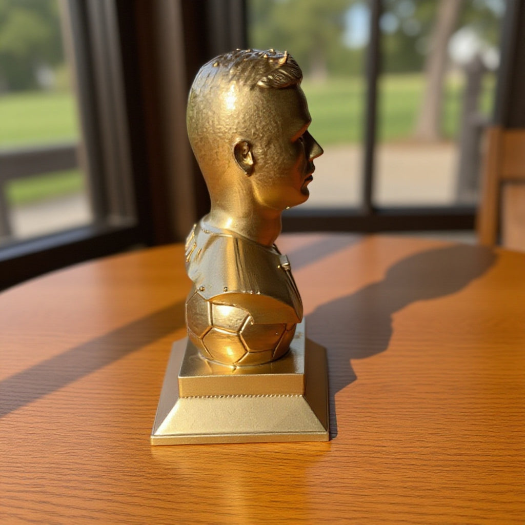 Buste 3D Football Moderne – Statue décorative style champion personnalisable