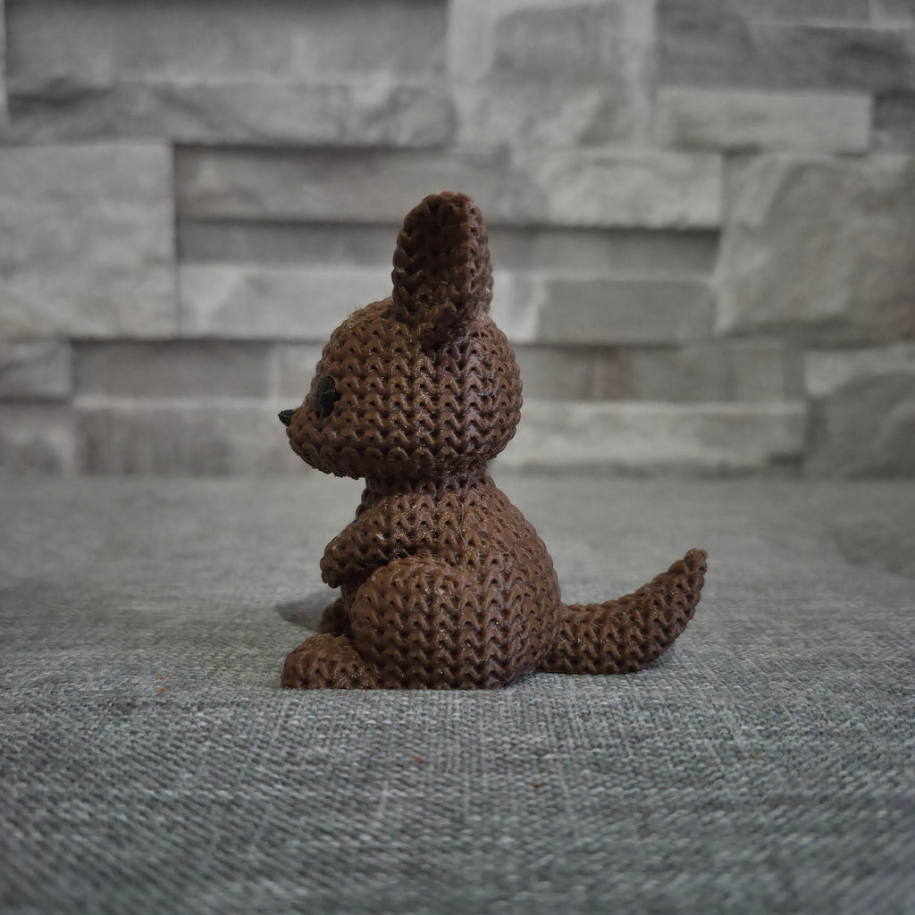 Figurine kangourou tricot 3D • Figurine artisanale déco • Cadeau original