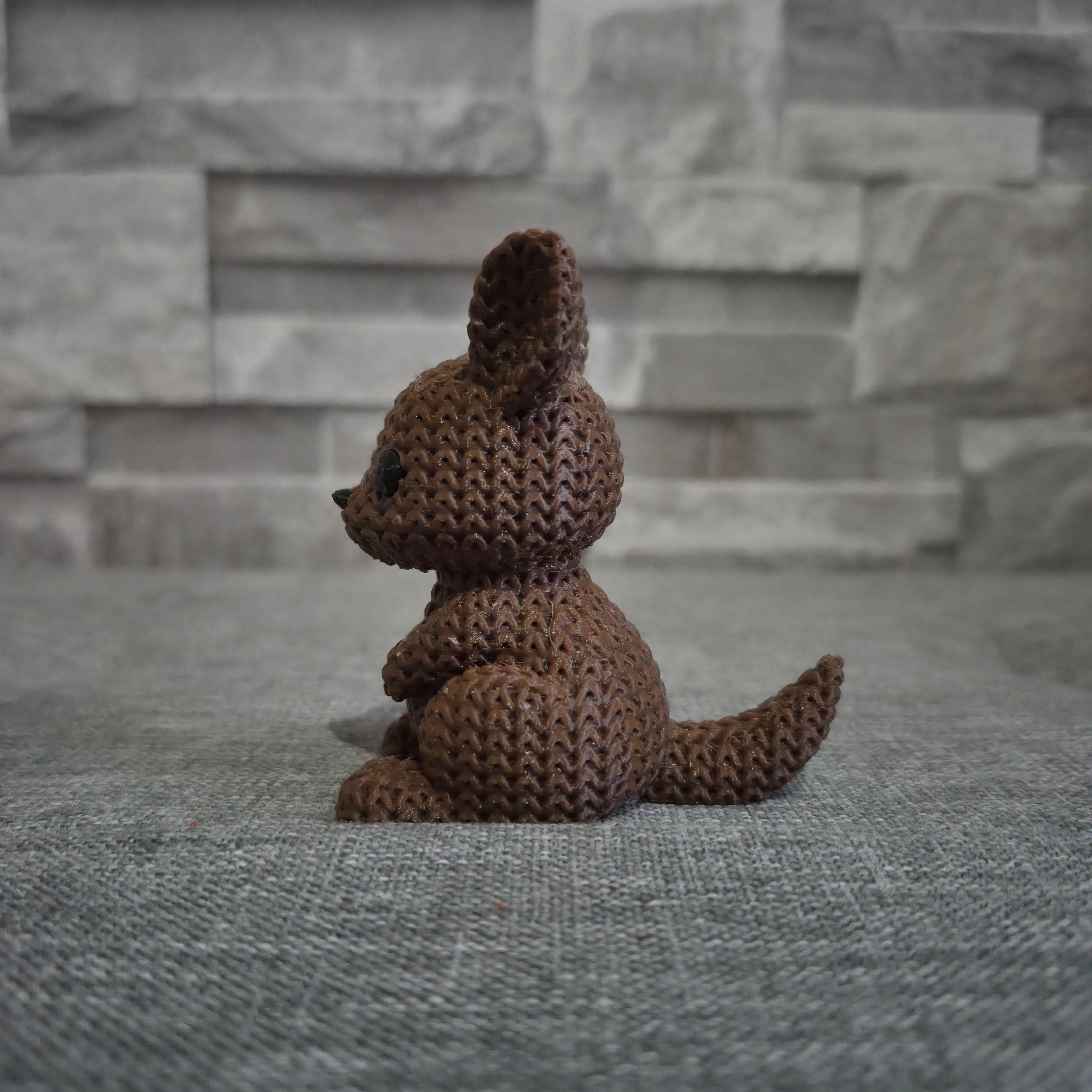 Figurine kangourou tricot 3D • Figurine artisanale déco • Cadeau original