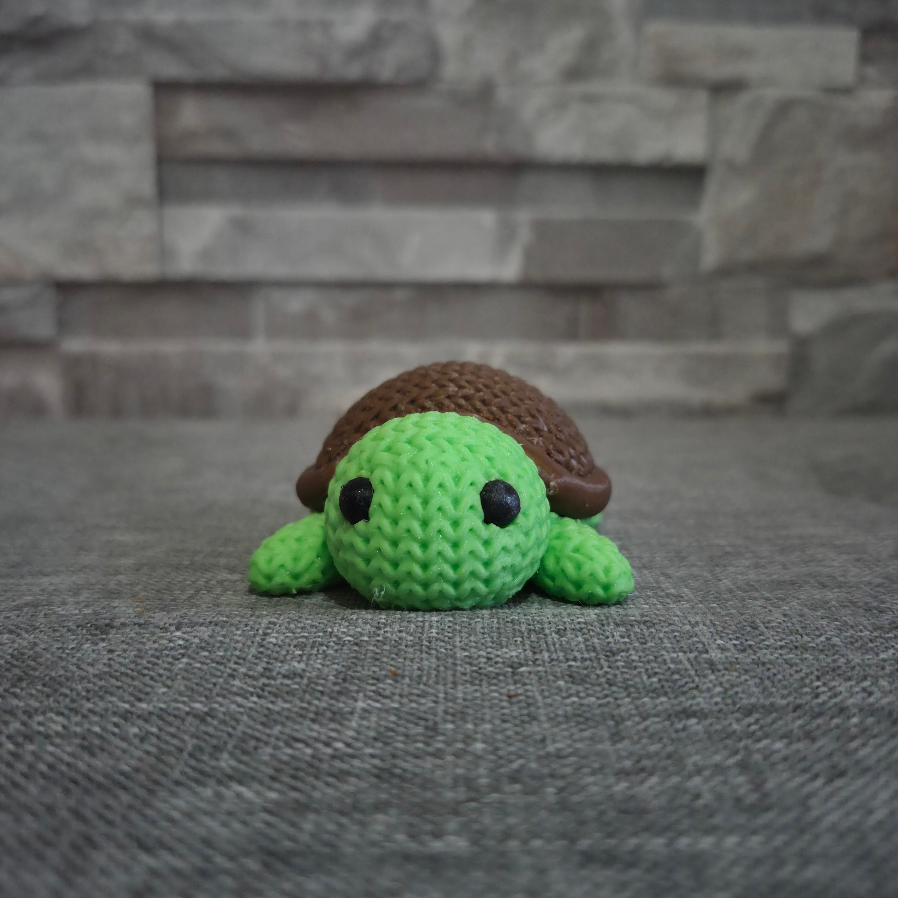 Figurine tortue tricot 3D • Sculpture artisanale • Déco marine