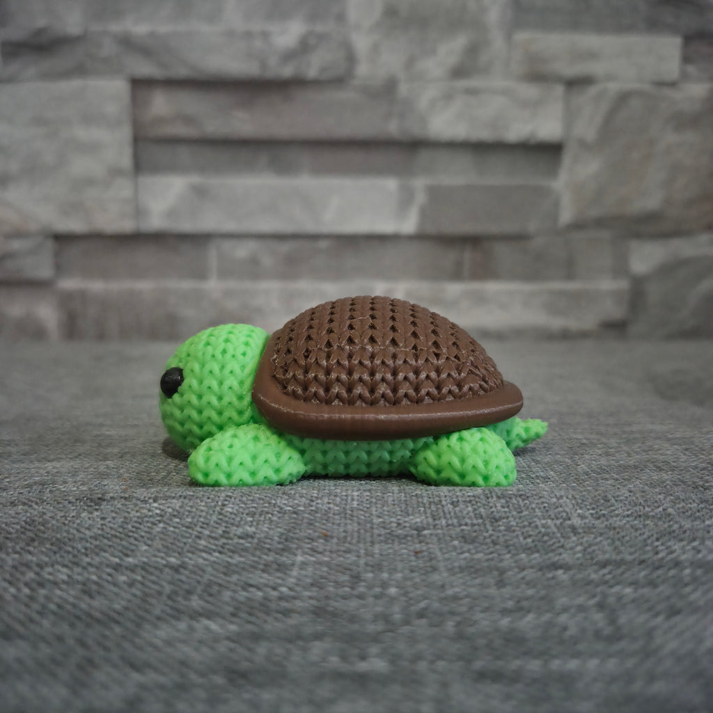 Figurine tortue tricot 3D • Sculpture artisanale • Déco marine