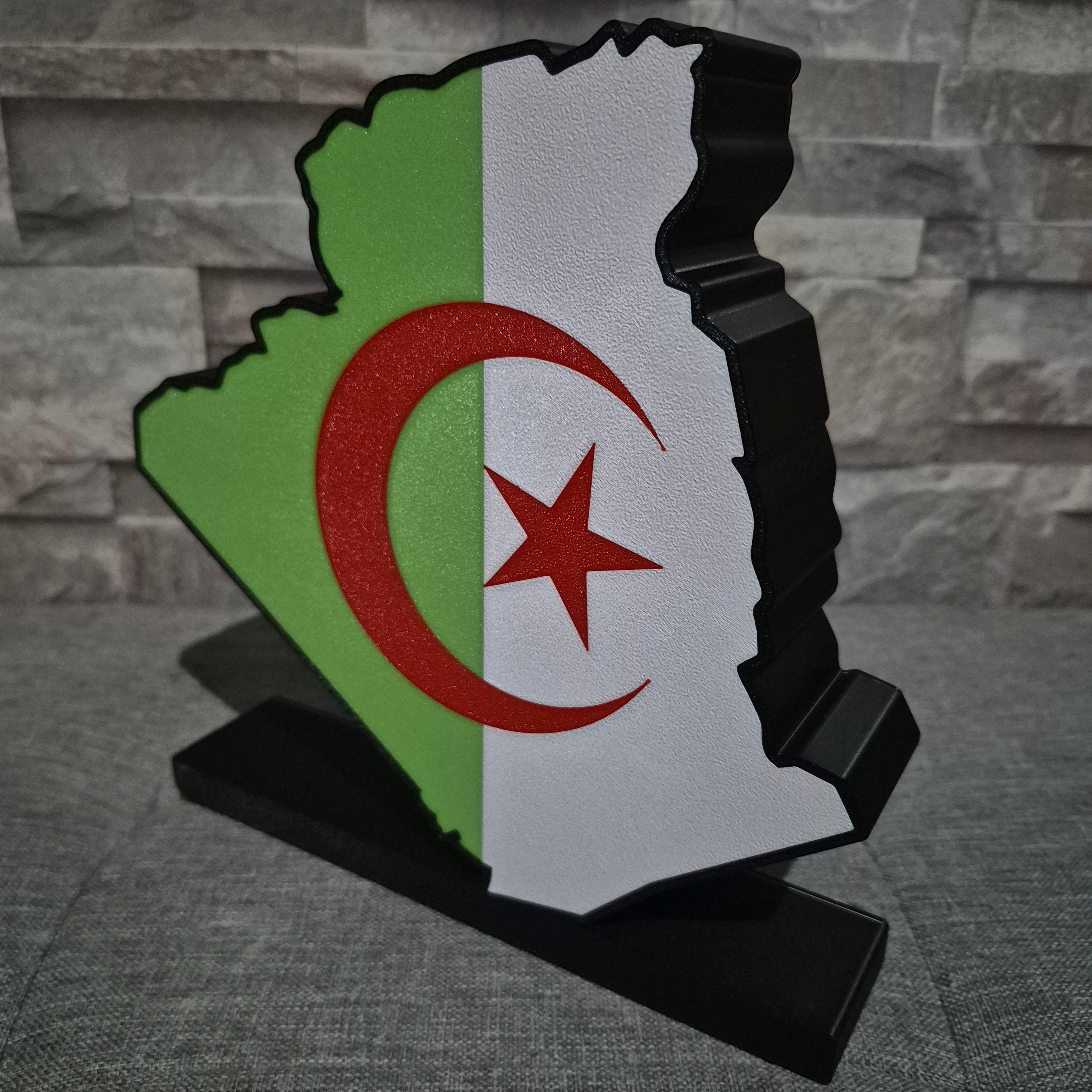Logo LED Algérie DZ – Décoration lumineuse avec télécommande