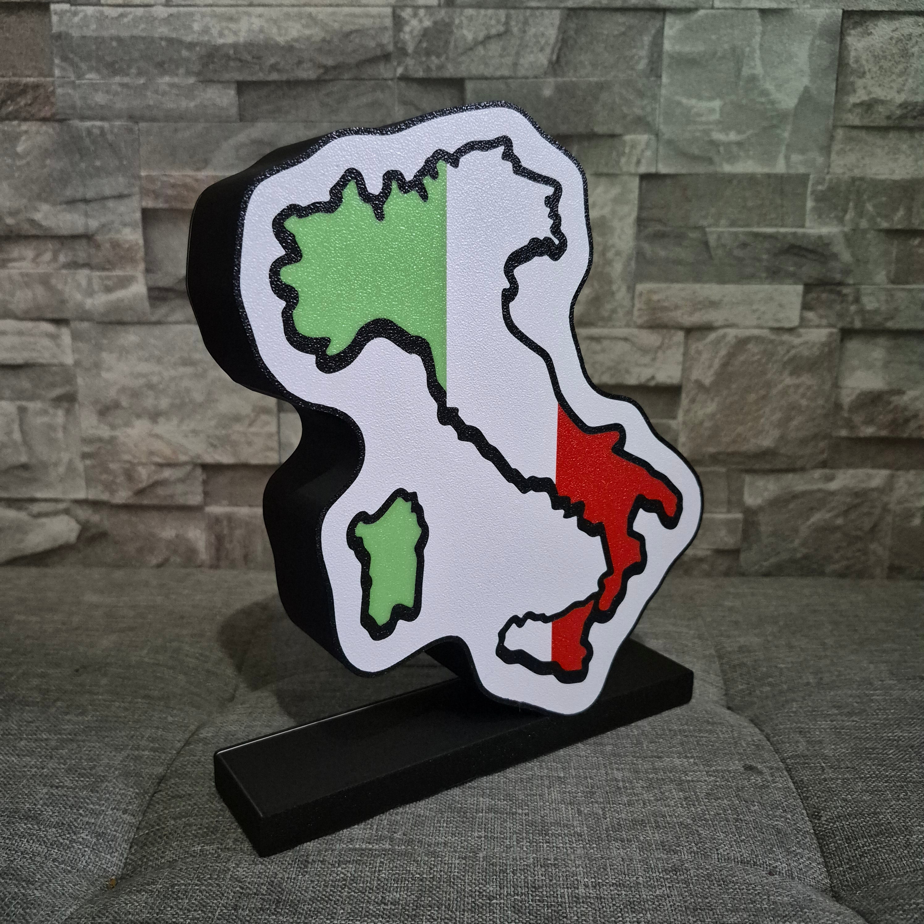 Logo lumineux drapeau Italie – Décoration LED personnalisée