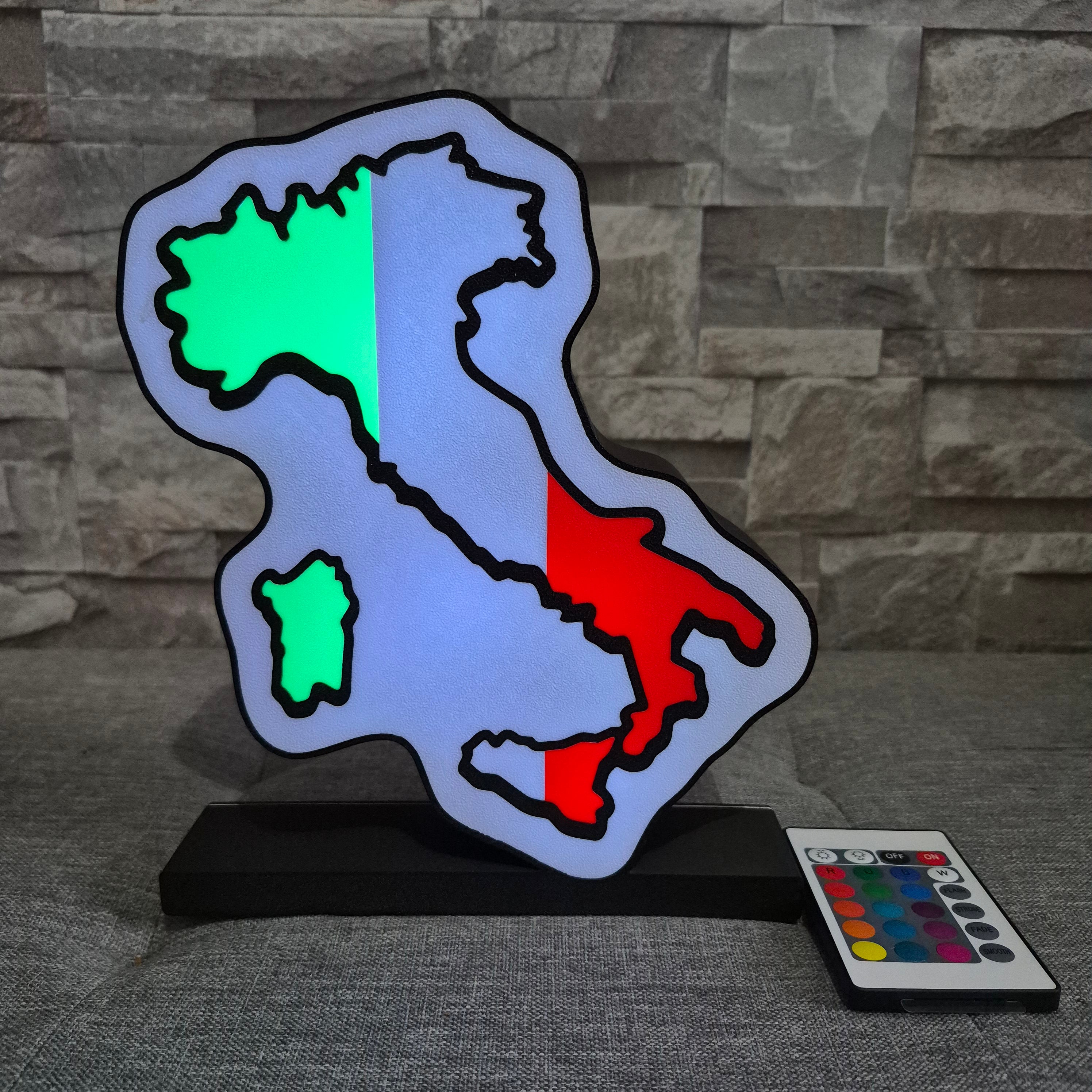 Logo lumineux drapeau Italie – Décoration LED personnalisée