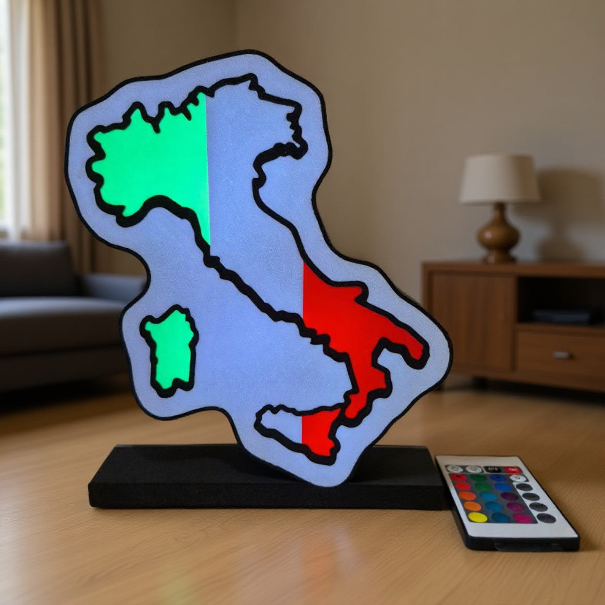 Logo lumineux drapeau Italie – Décoration LED personnalisée