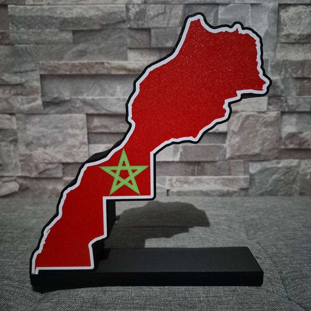 Logo lumineux drapeau Maroc – Décoration LED personnalisée