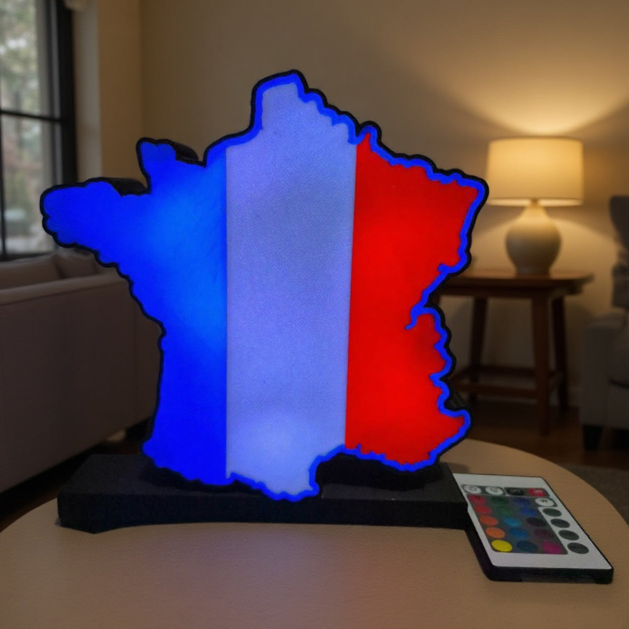 Logo lumineux drapeau France – Décoration LED personnalisée