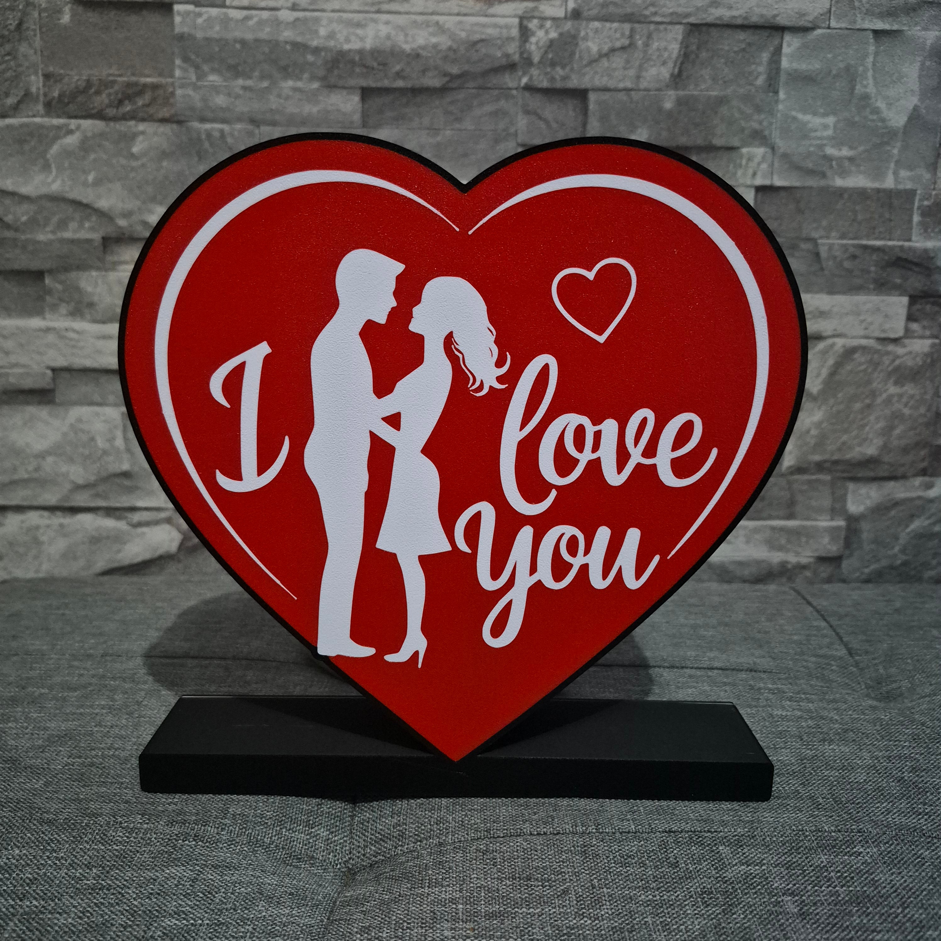 Light-up heart logo “I Love You” – Valentine's Day LED decoration