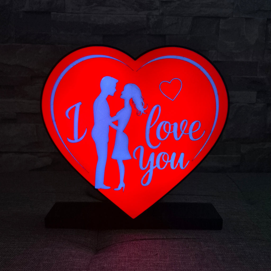 Light-up heart logo “I Love You” – Valentine's Day LED decoration