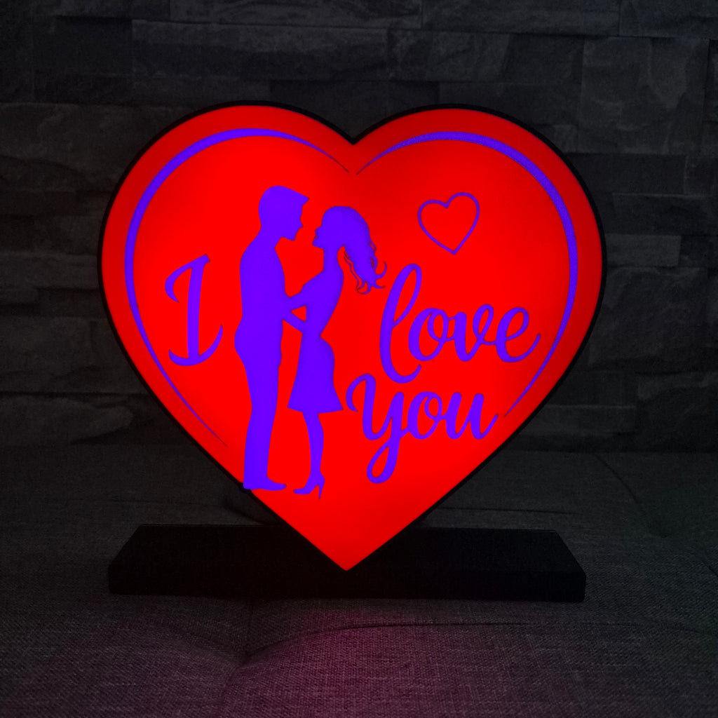 Light-up heart logo “I Love You” – Valentine's Day LED decoration