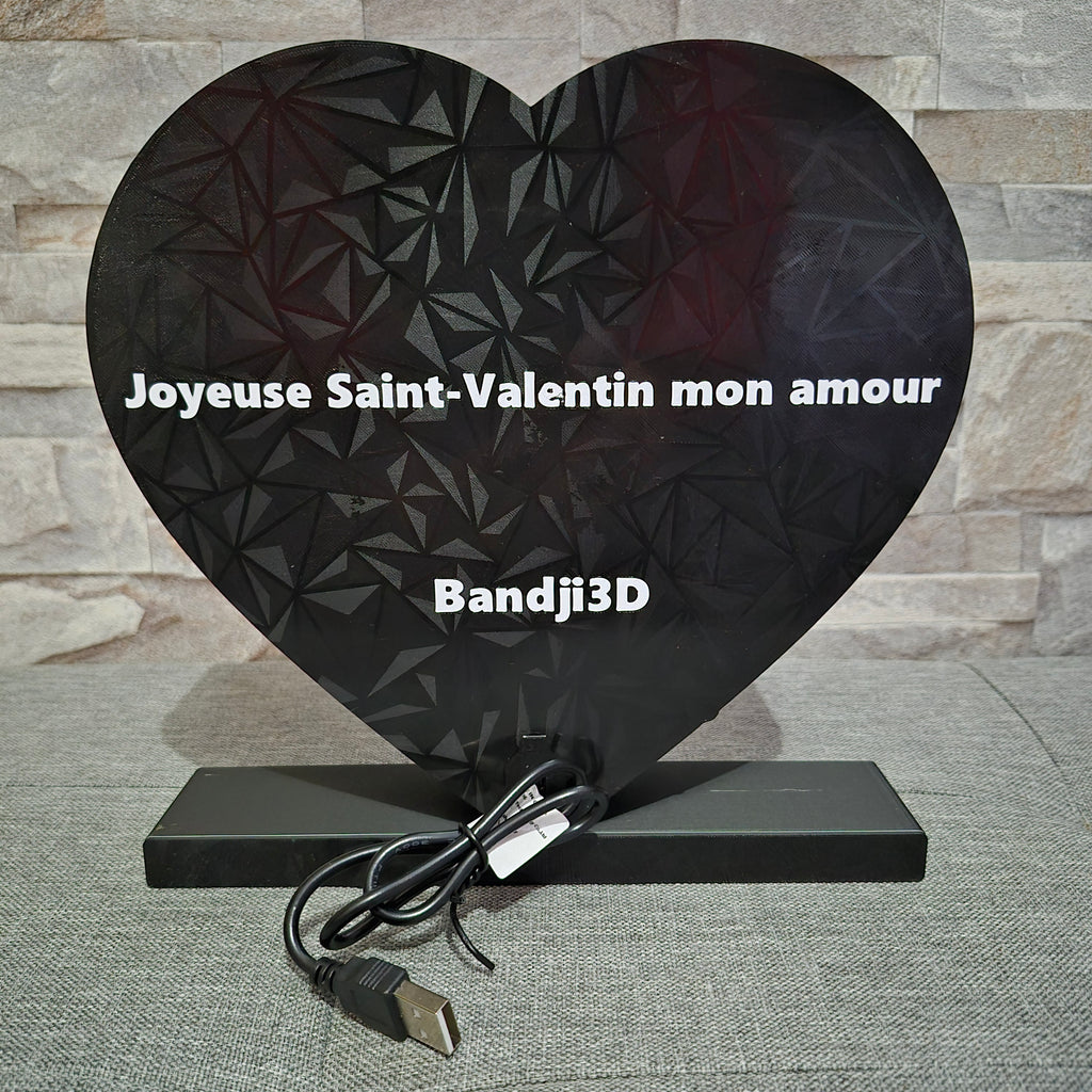 Light-up heart logo “I Love You” – Valentine's Day LED decoration