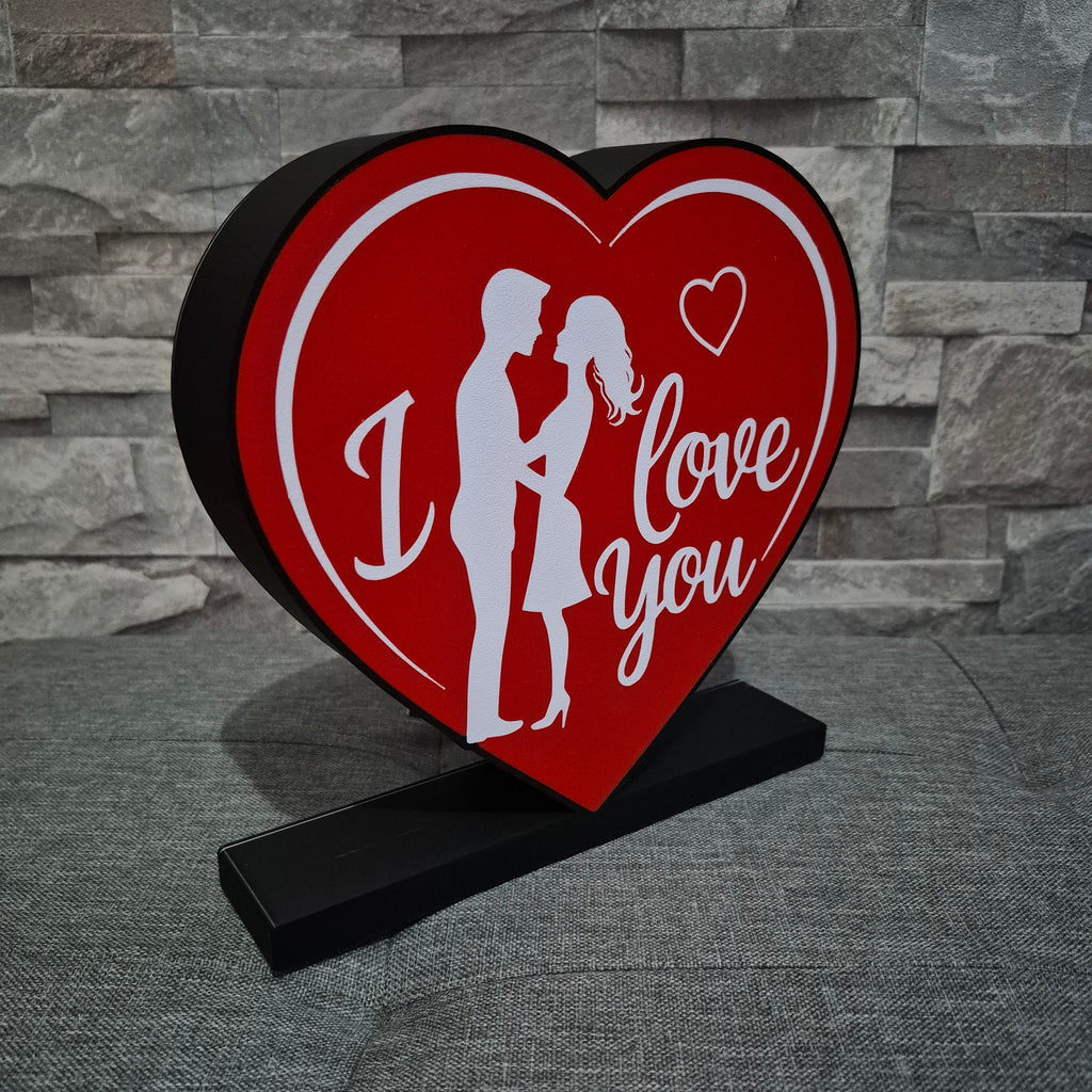 Light-up heart logo “I Love You” – Valentine's Day LED decoration
