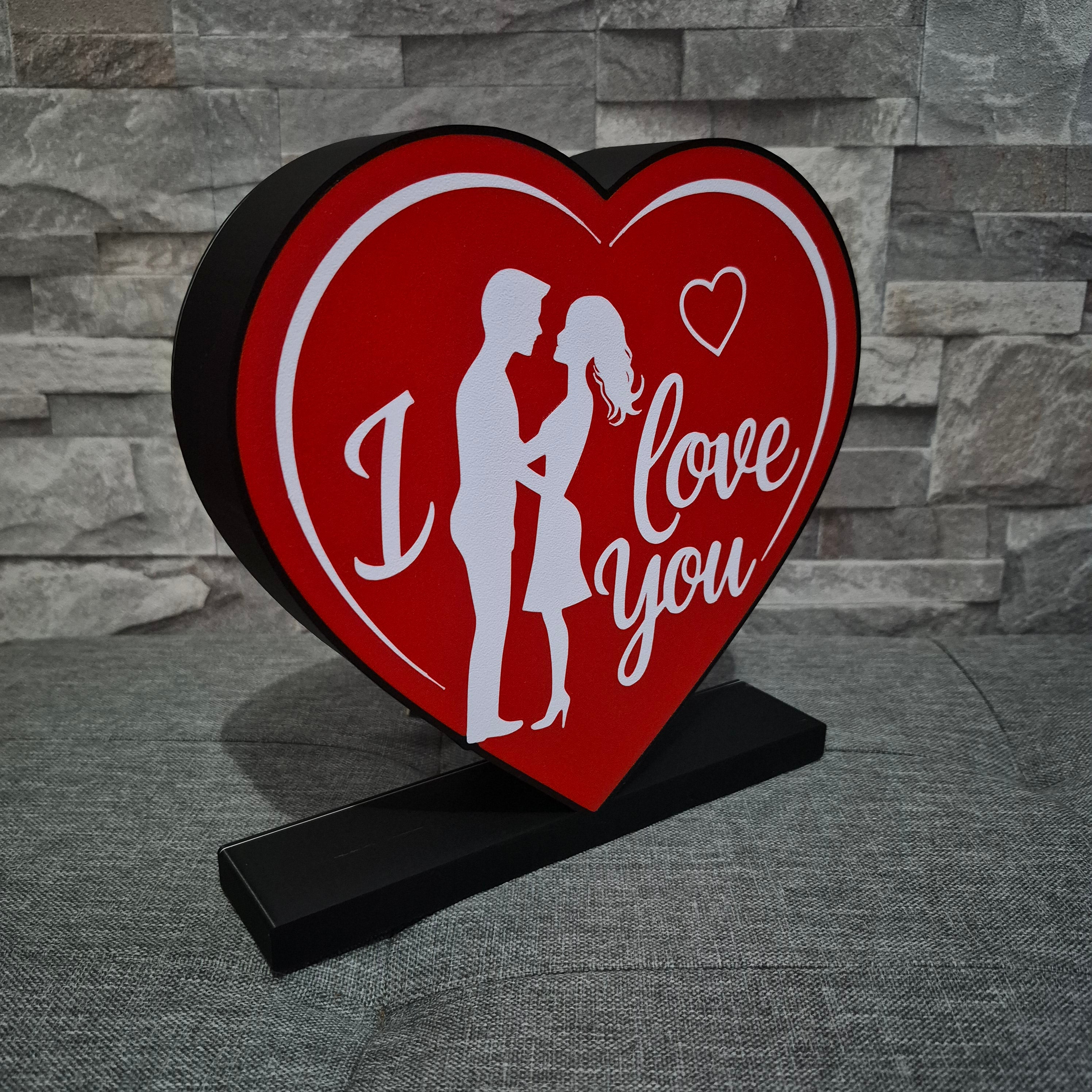 Light-up heart logo “I Love You” – Valentine's Day LED decoration