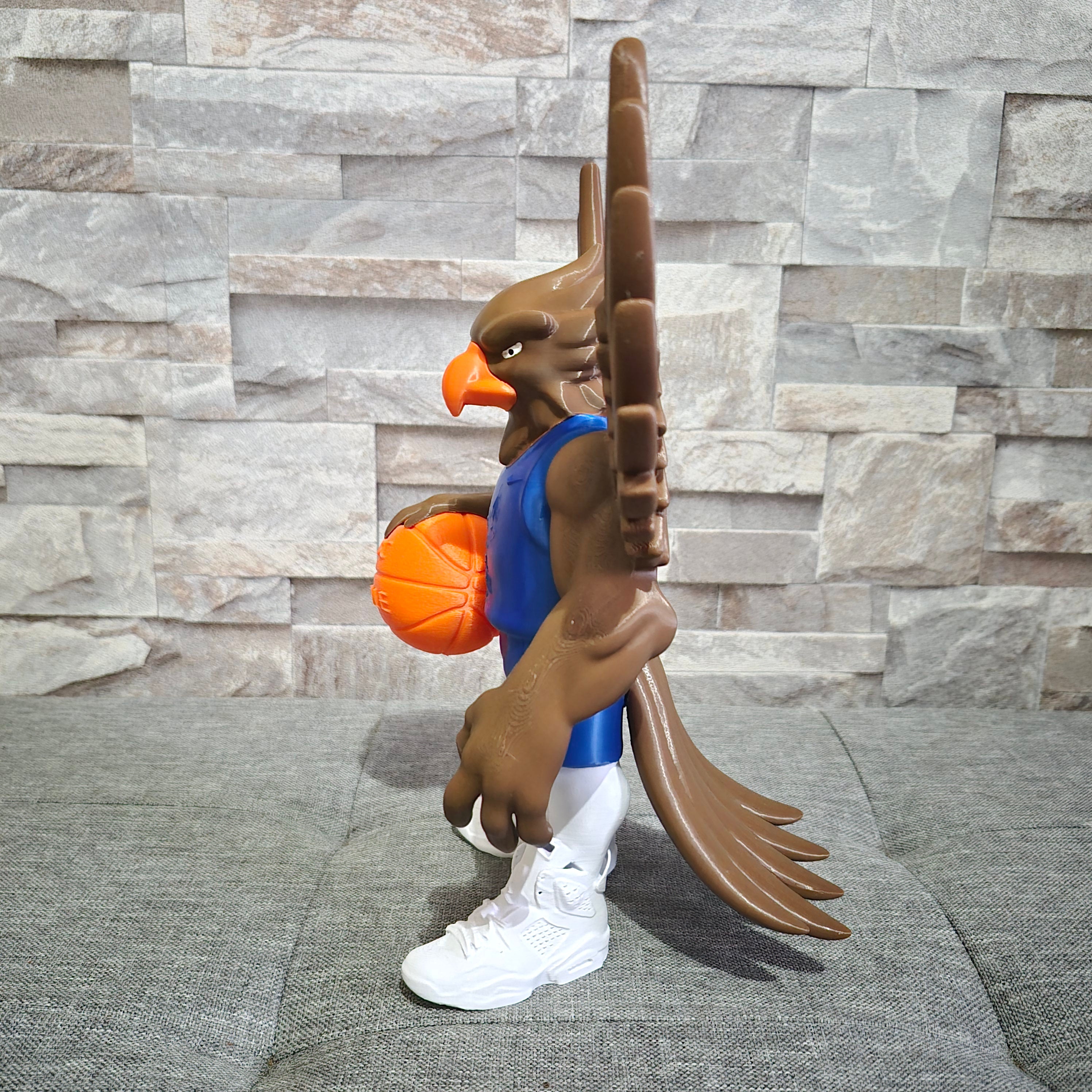 Figurine Blue Phoenix – Mascotte Basketball décorative – Figurine sport en impression 3D