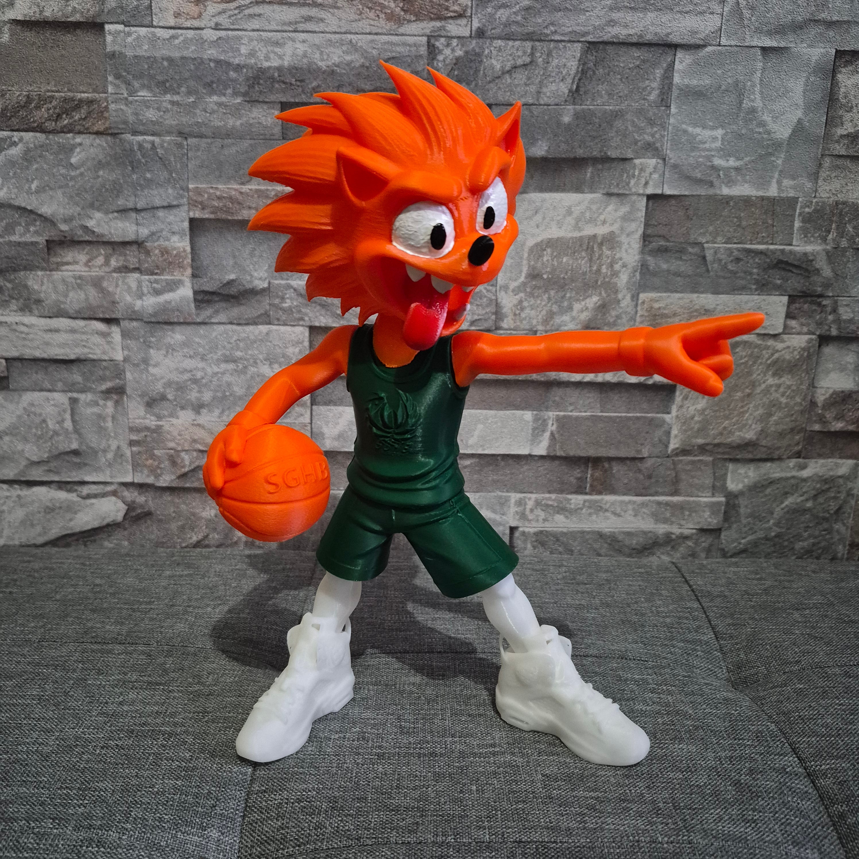 Figurine Mascotte Basketball SGHB – Figurine décorative sport – Impression 3D