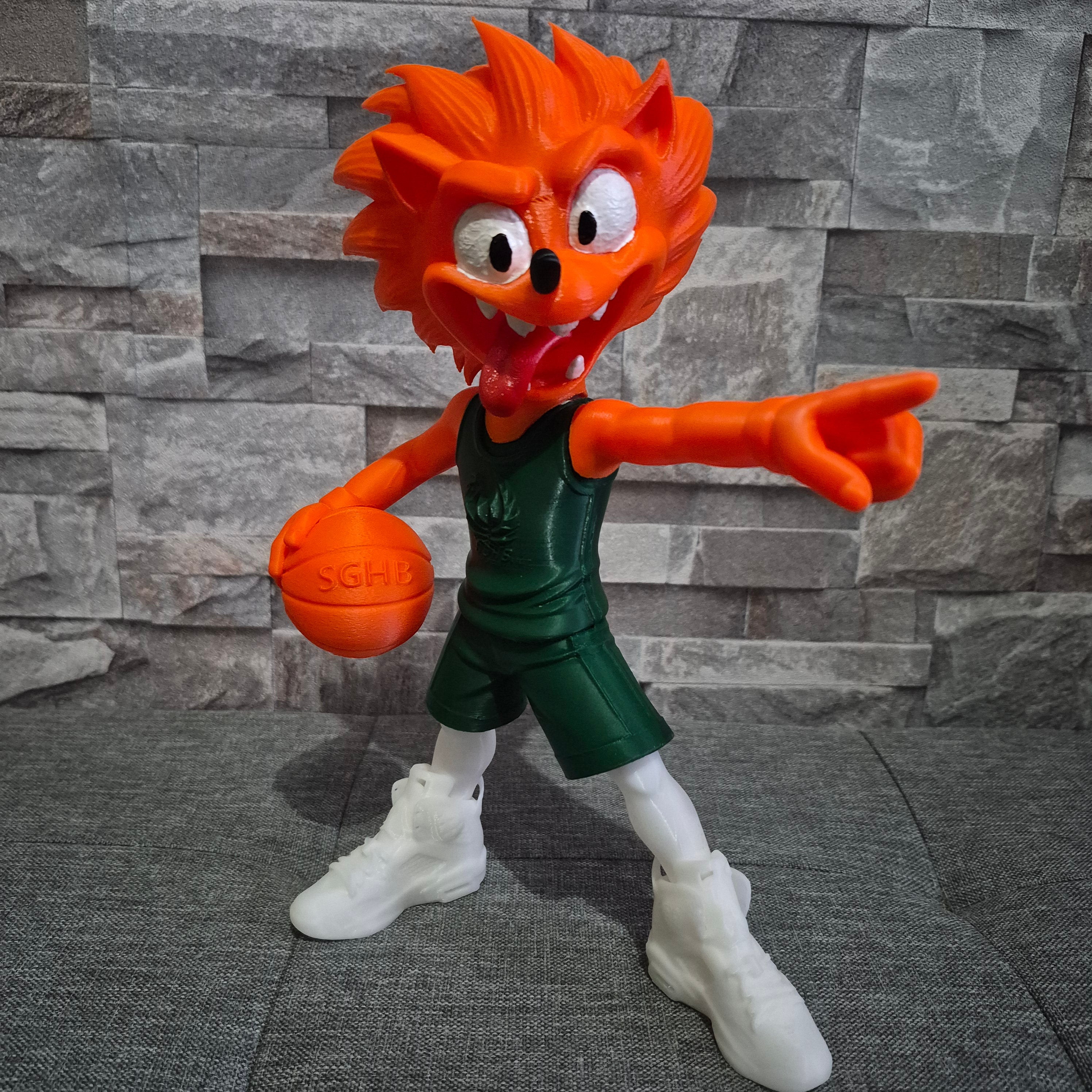 Figurine Mascotte Basketball SGHB – Figurine décorative sport – Impression 3D