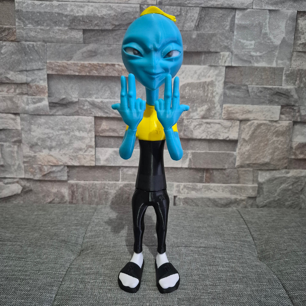 Figurine décorative JUL l’OVNI – Extraterrestre design en impression 3D – Déco originale et urbaine