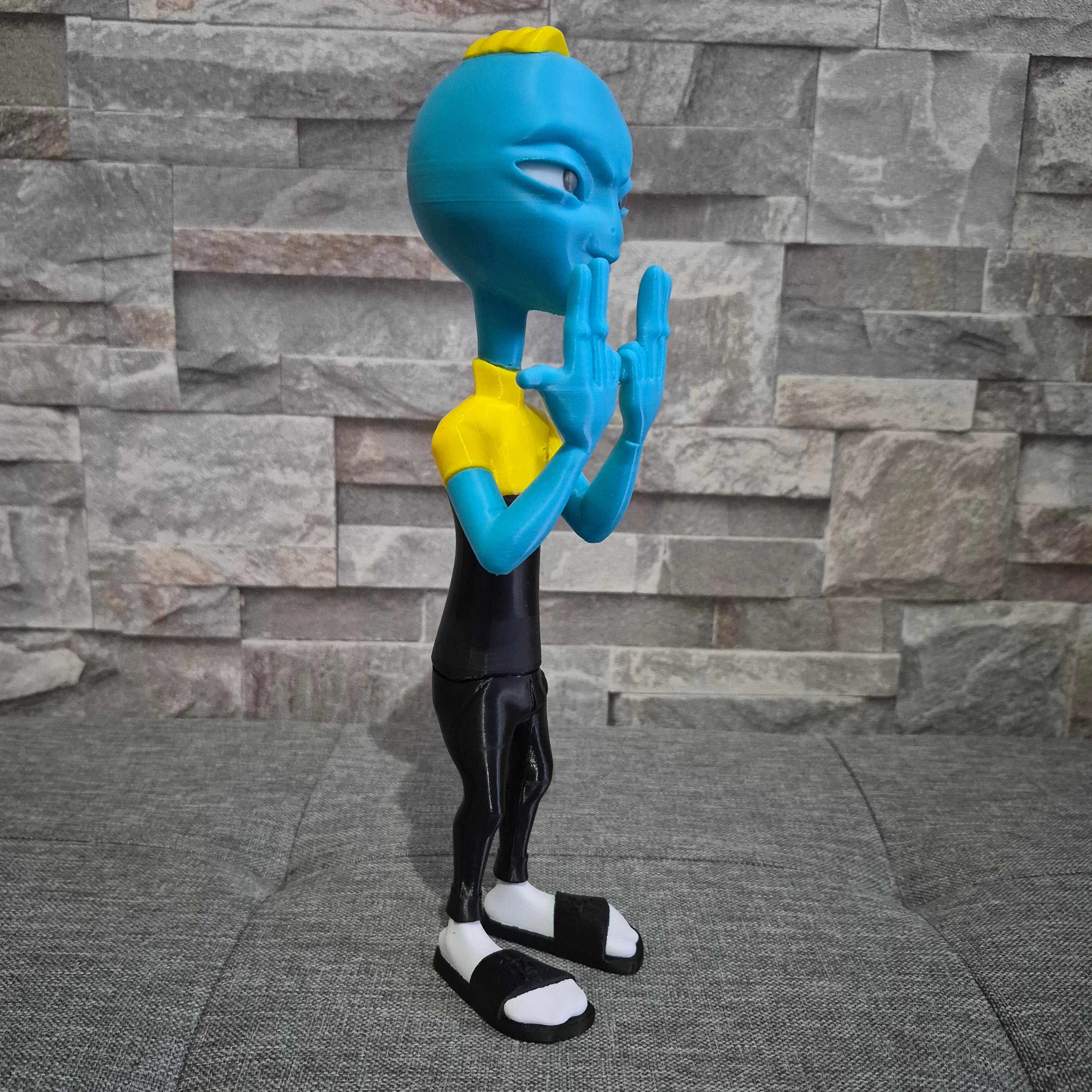 Figurine décorative JUL l’OVNI – Extraterrestre design en impression 3D – Déco originale et urbaine
