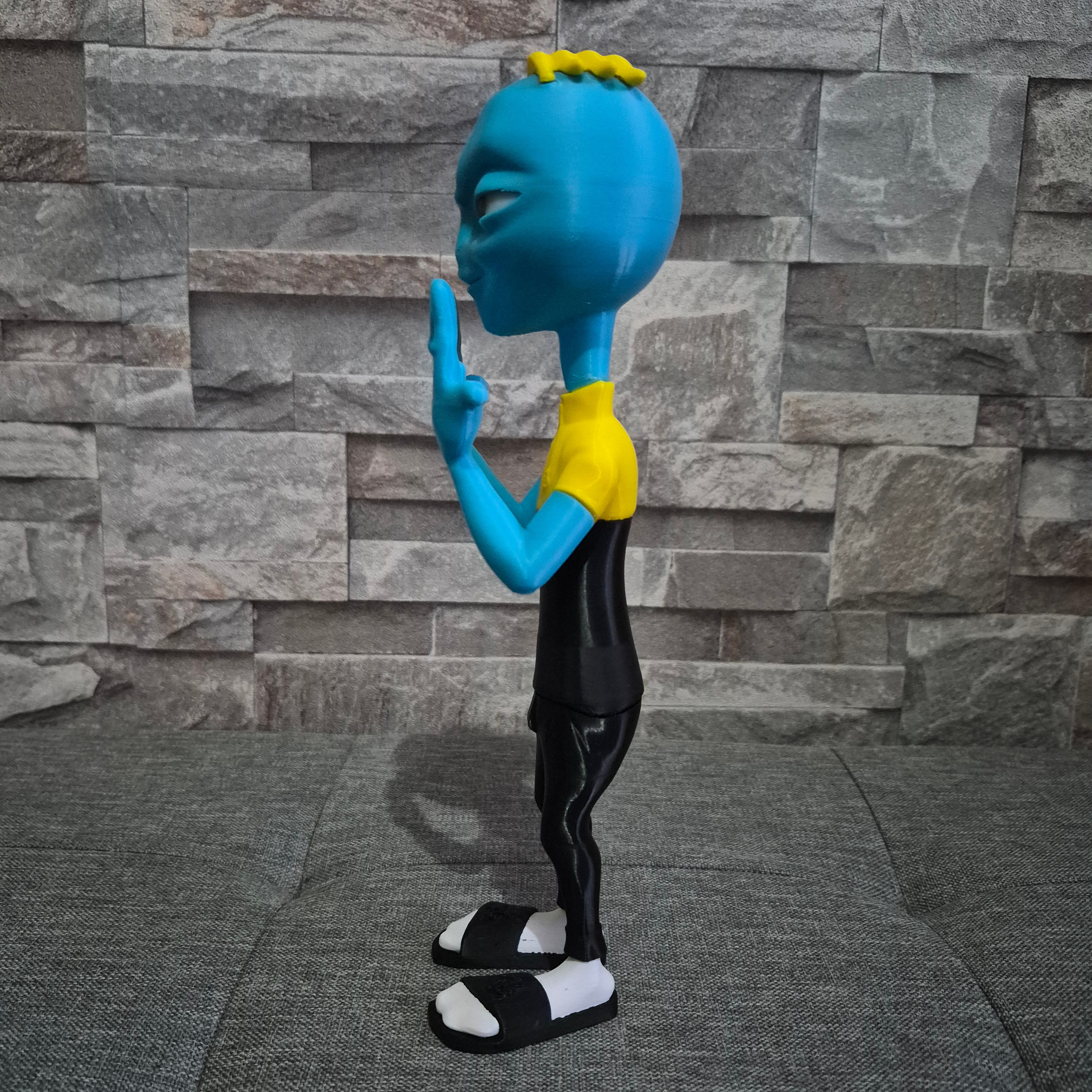 Figurine décorative JUL l’OVNI – Extraterrestre design en impression 3D – Déco originale et urbaine