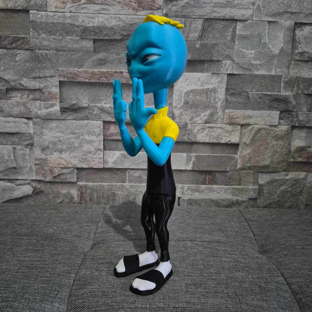 Figurine décorative JUL l’OVNI – Extraterrestre design en impression 3D – Déco originale et urbaine