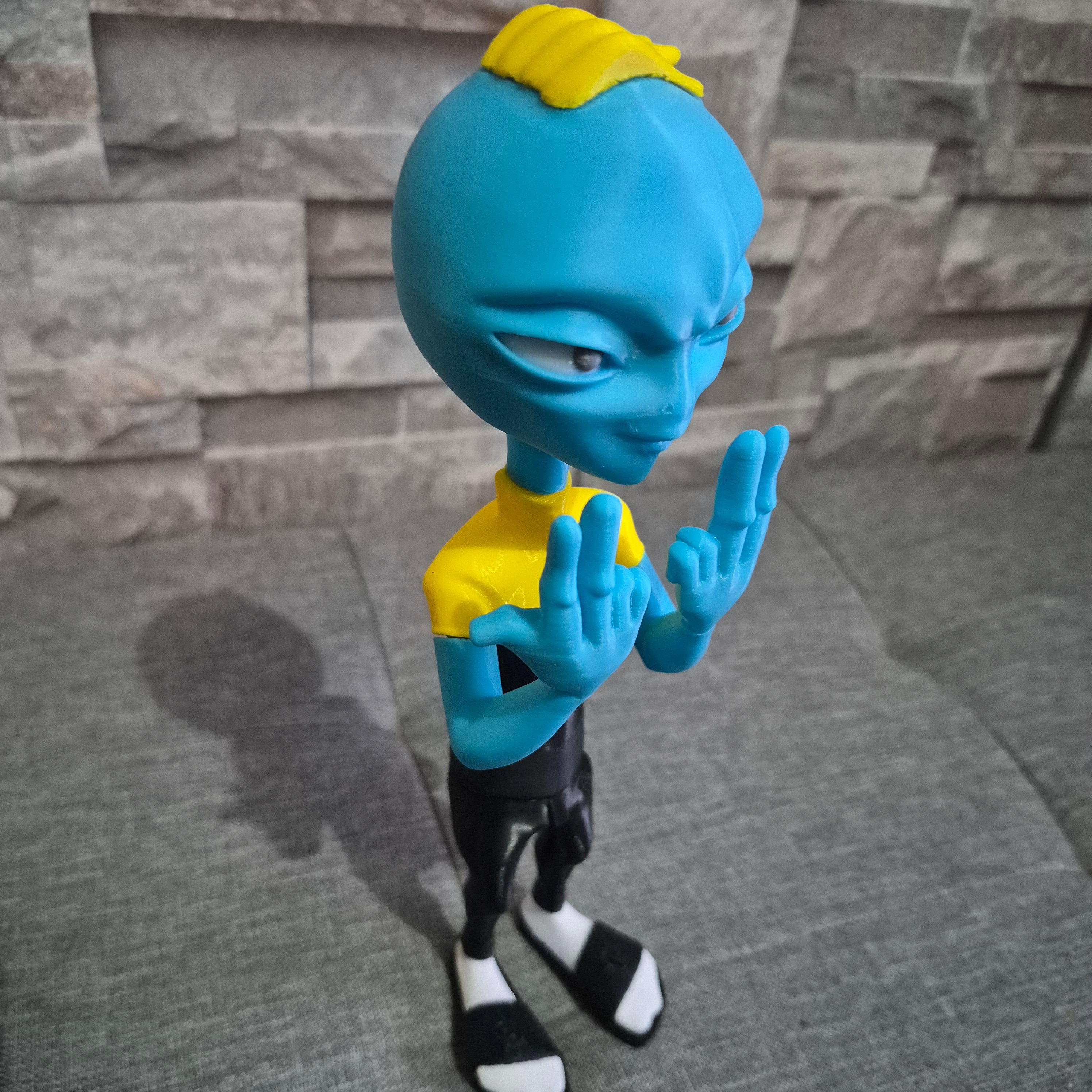 Figurine décorative JUL l’OVNI – Extraterrestre design en impression 3D – Déco originale et urbaine