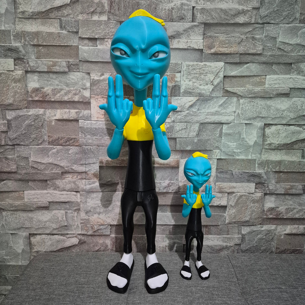 Figurine décorative JUL l’OVNI – Extraterrestre design en impression 3D – Déco originale et urbaine