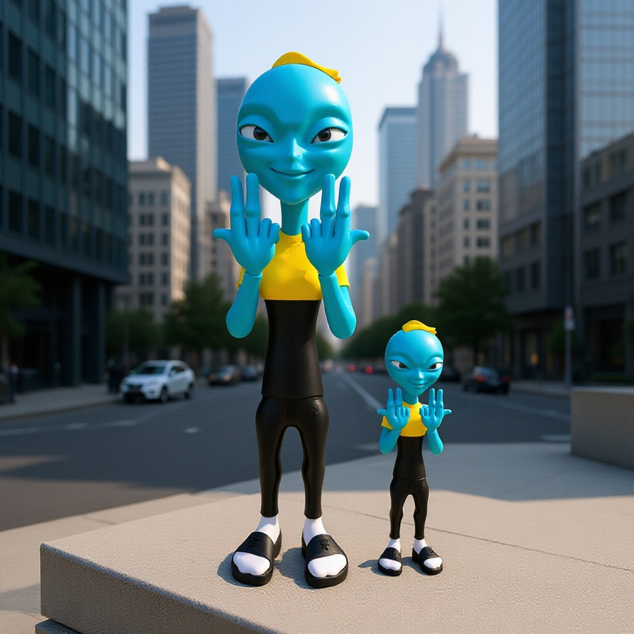Figurine décorative JUL l’OVNI – Extraterrestre design en impression 3D – Déco originale et urbaine