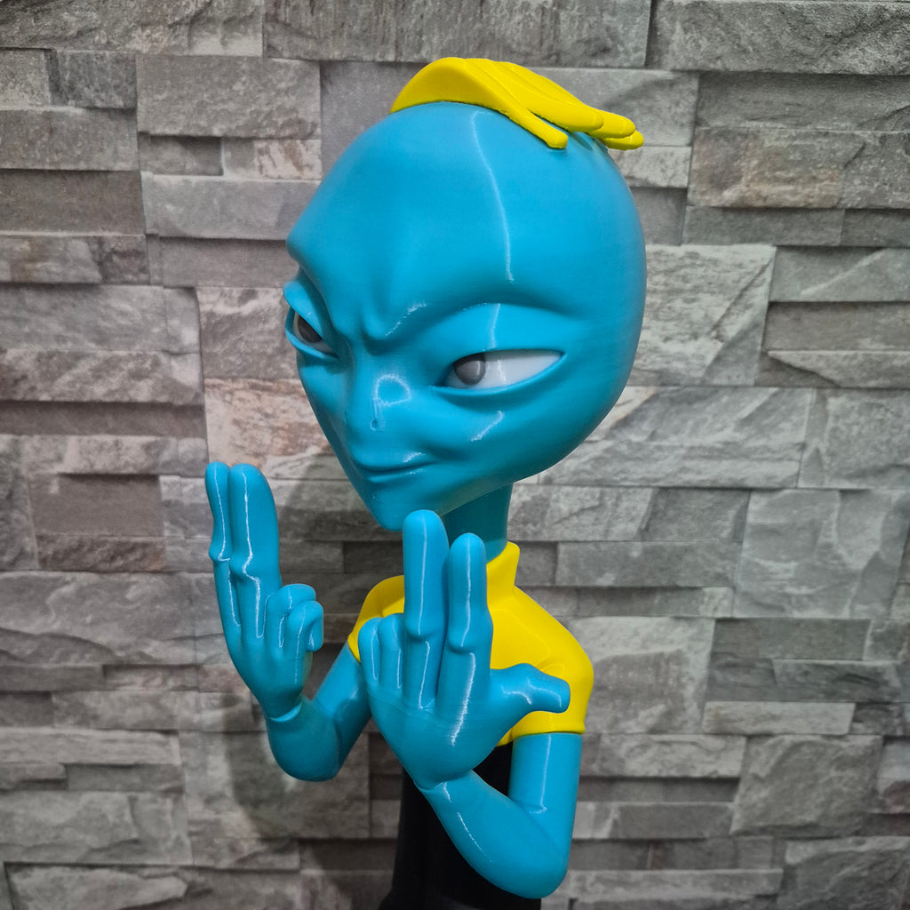 Figurine décorative JUL l’OVNI – Extraterrestre design en impression 3D – Déco originale et urbaine
