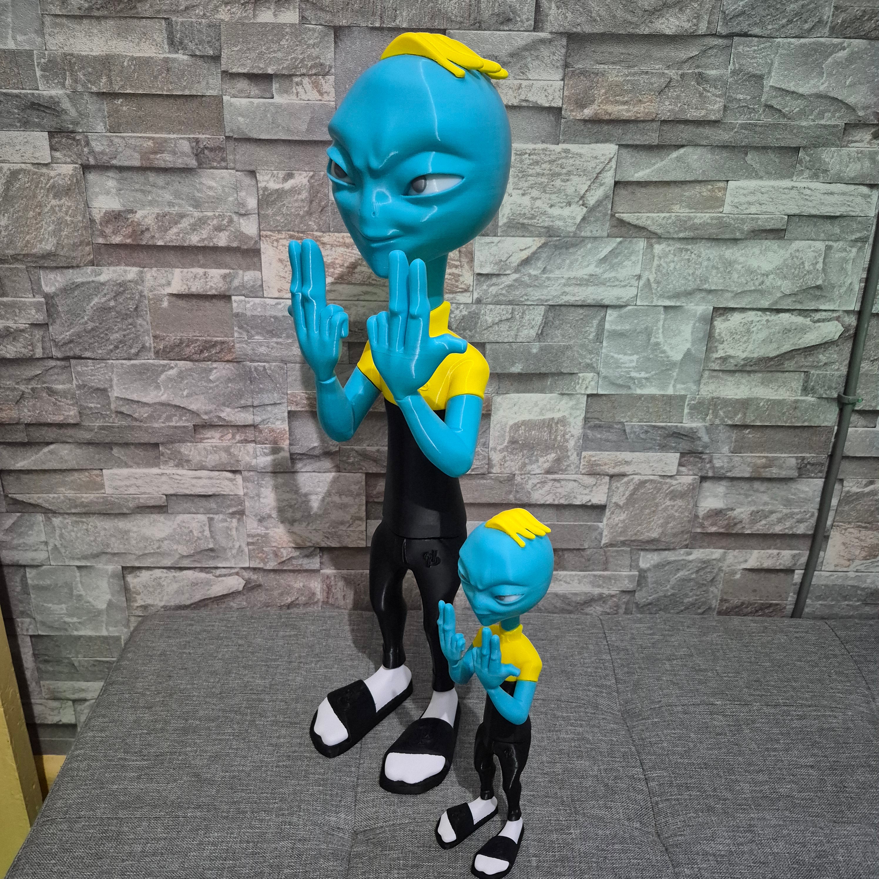 Figurine décorative JUL l’OVNI – Extraterrestre design en impression 3D – Déco originale et urbaine