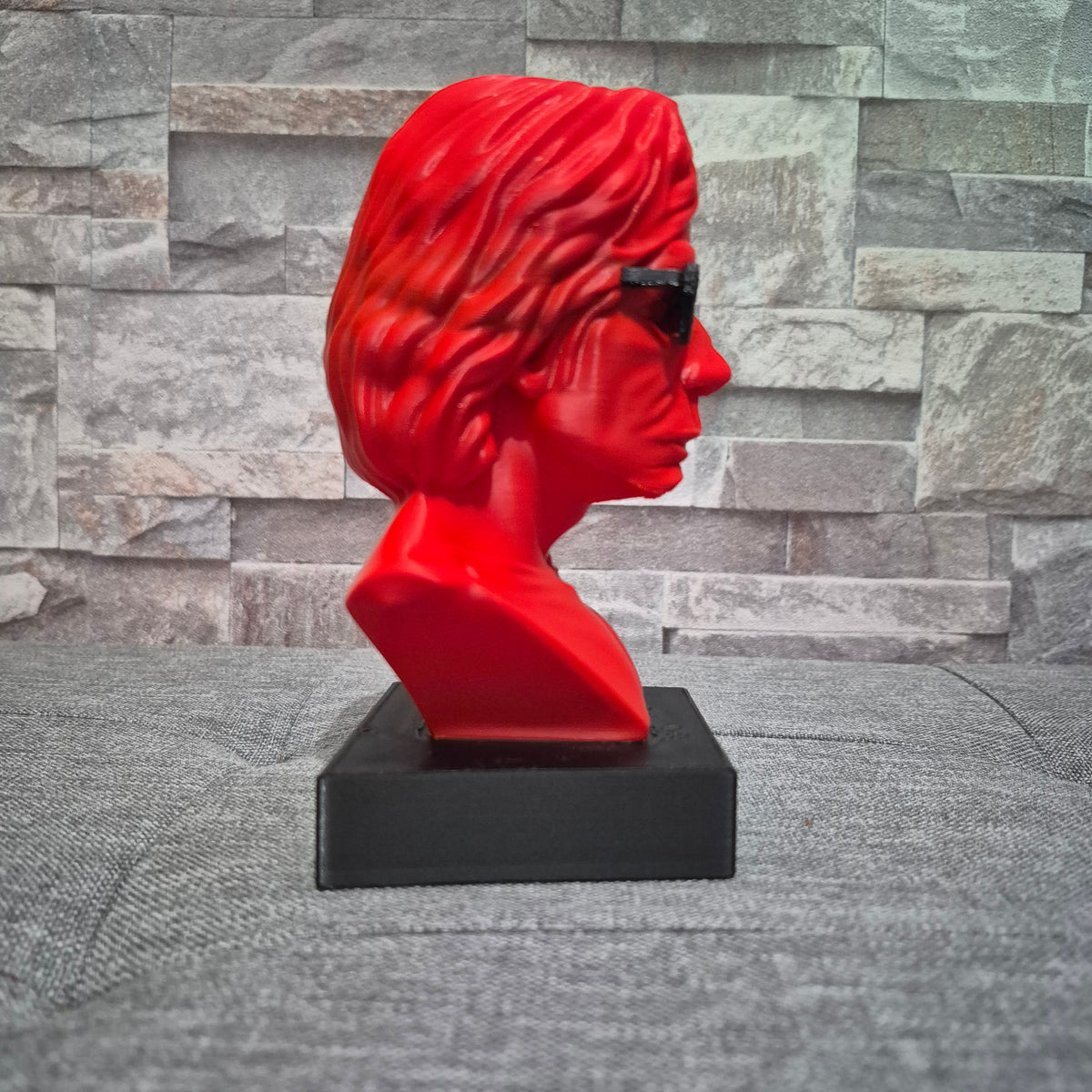 Buste 3D de Checco Zalone – 15 à 25 cm avec lunettes colorées ou buste uni