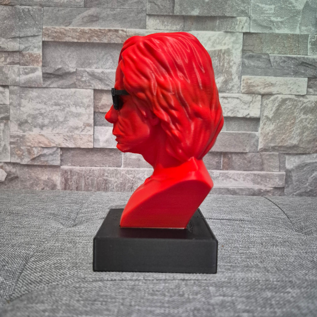 Buste 3D de Checco Zalone – 15 à 25 cm avec lunettes colorées ou buste uni